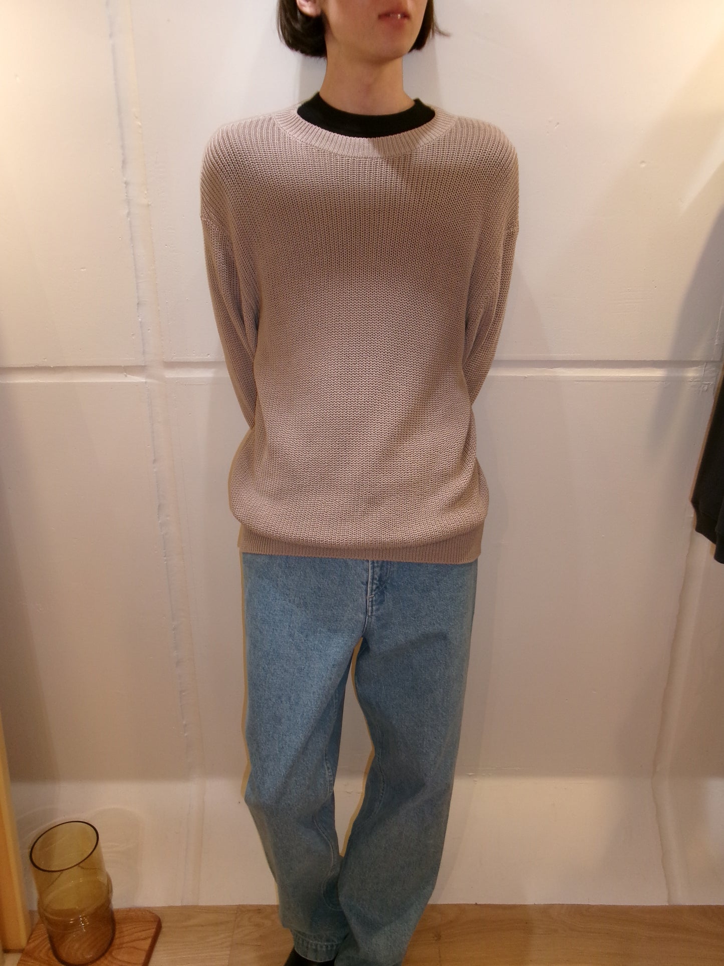 FUJI COTTON STANDARD KNIT (pink beige)