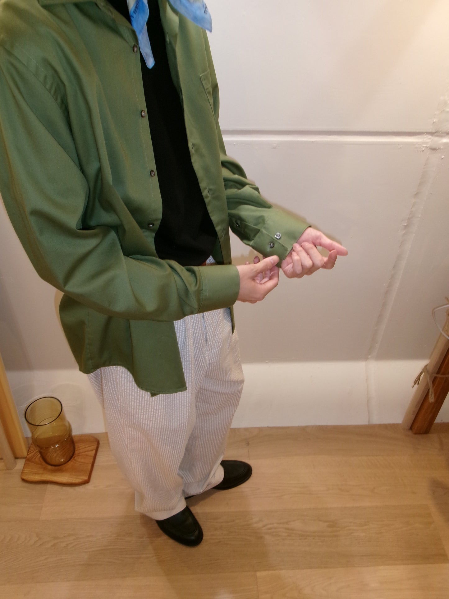 Green cotton shirt