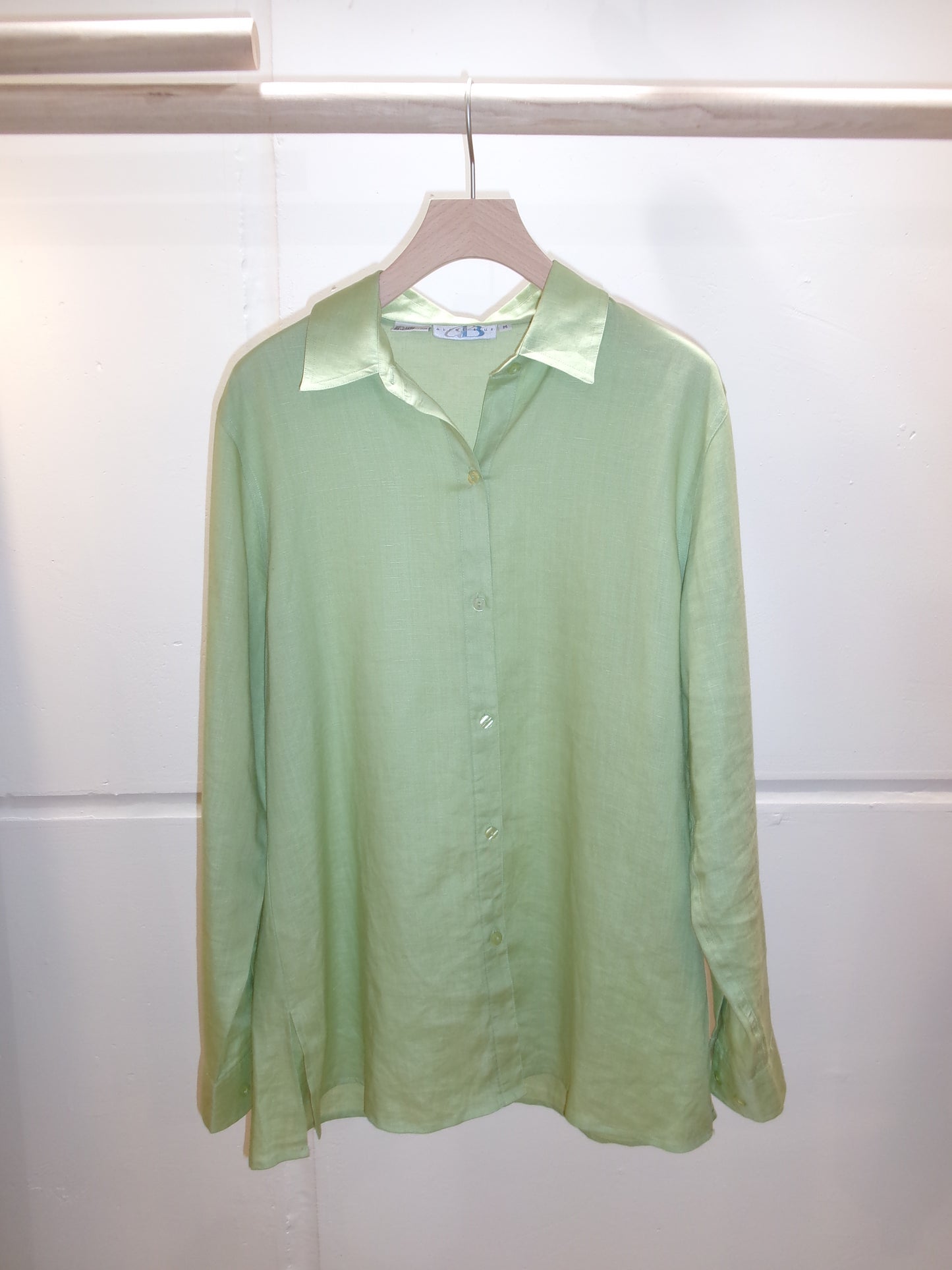 Green linen shirt