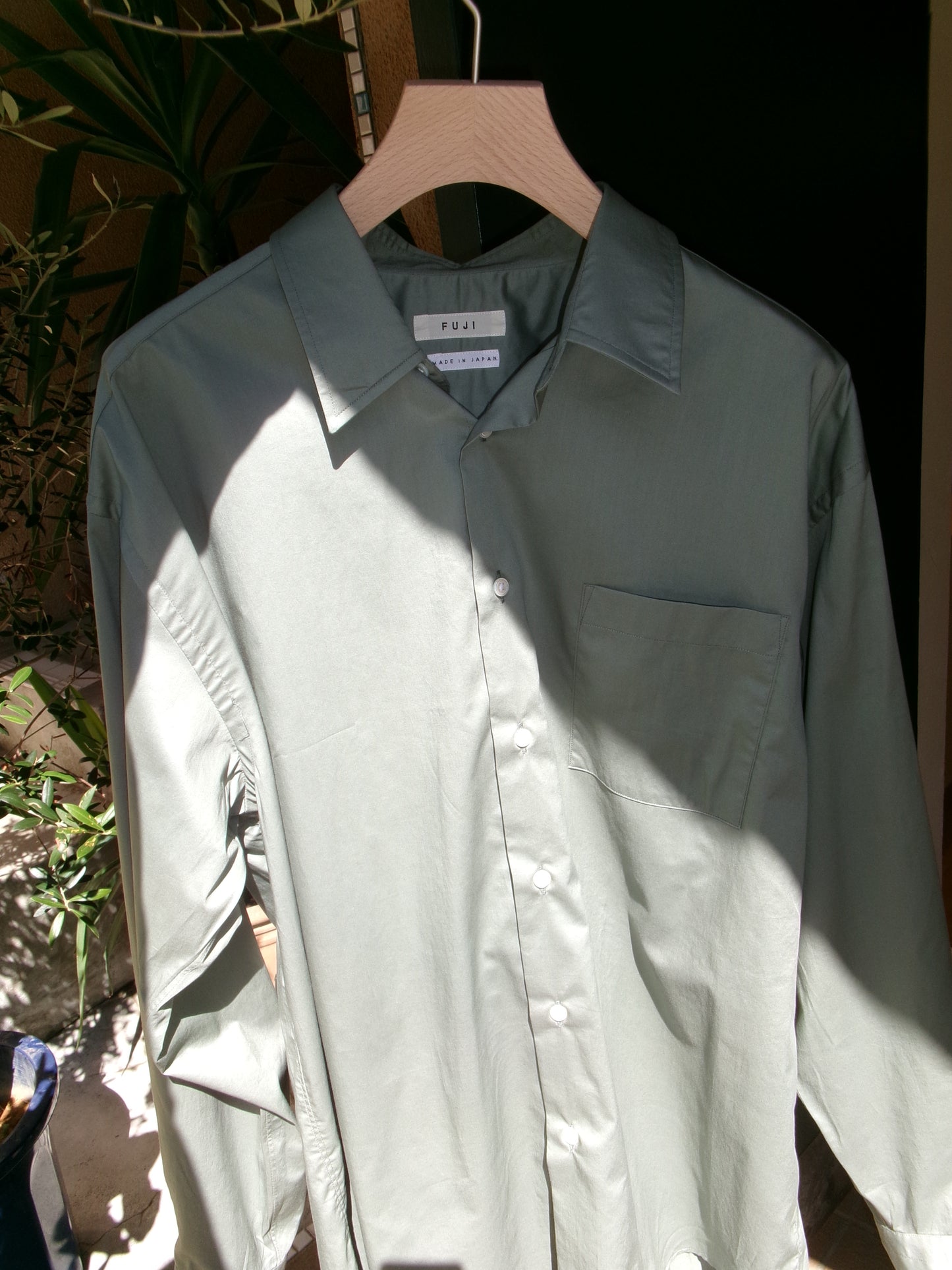 FUJI COTTON TWILL STANDARD SHIRT(GREEN)
