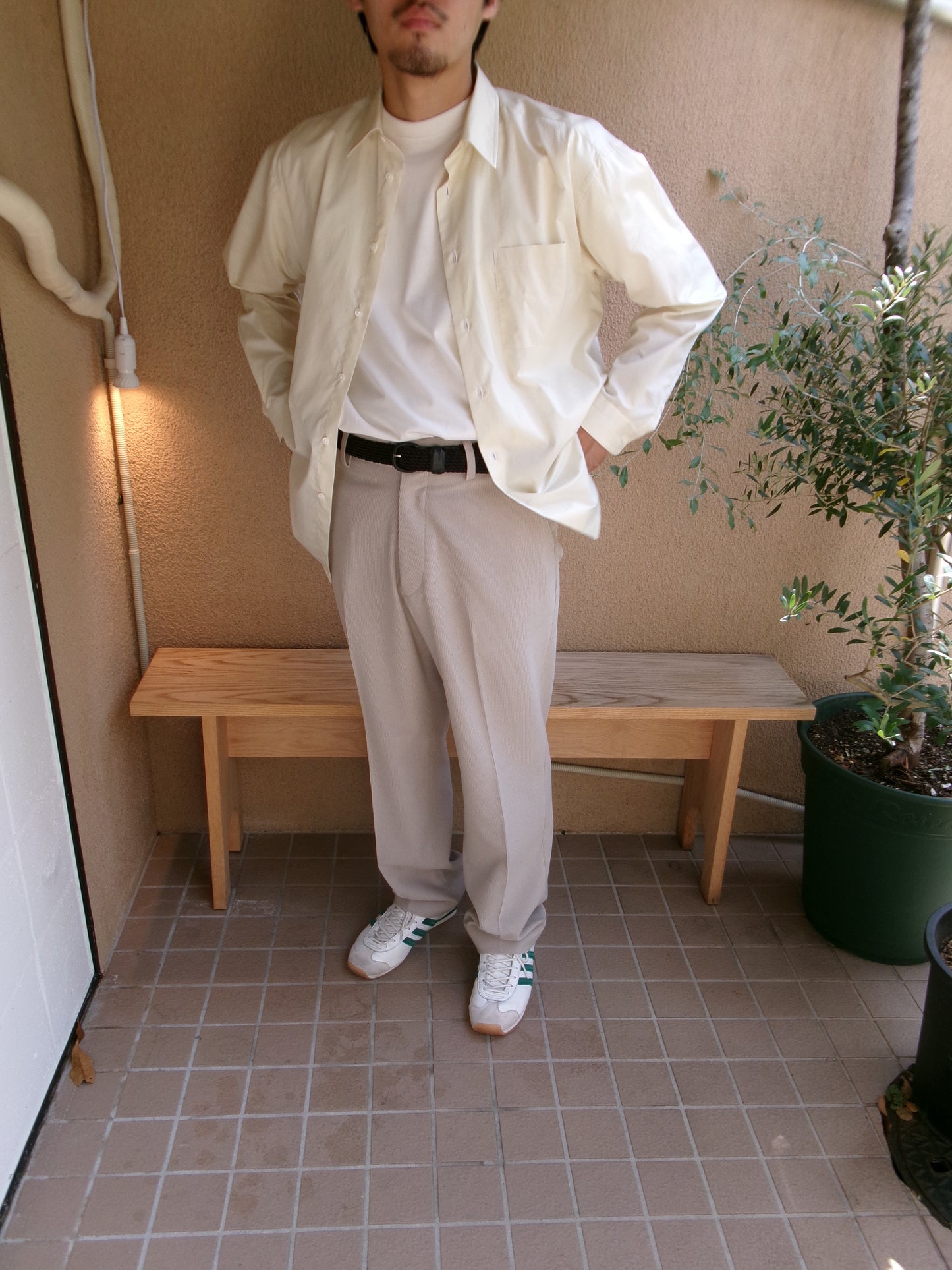 FUJI WOOL CASHMERE CORDUROY SLACKS