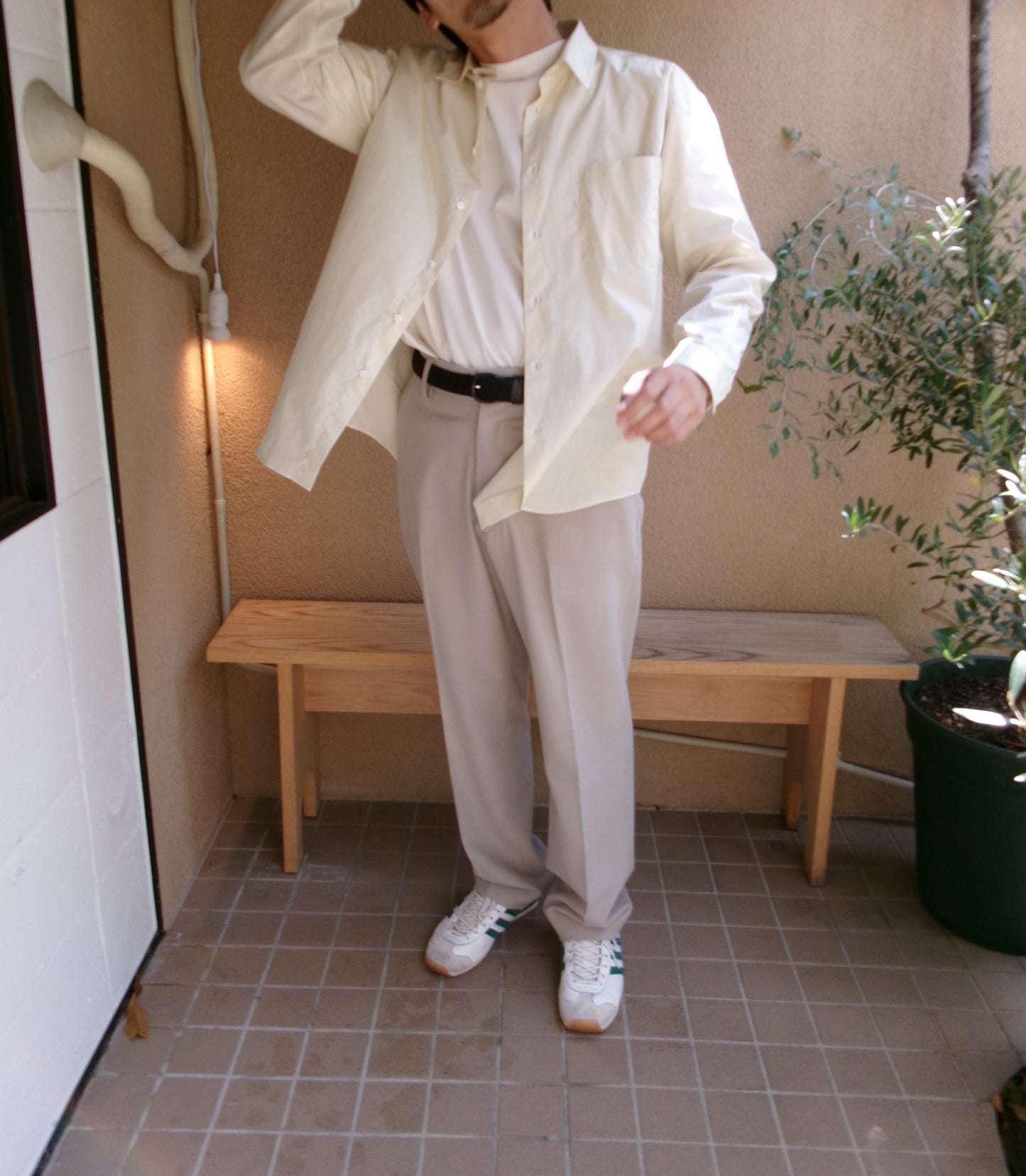 FUJI WOOL CASHMERE CORDUROY SLACKS