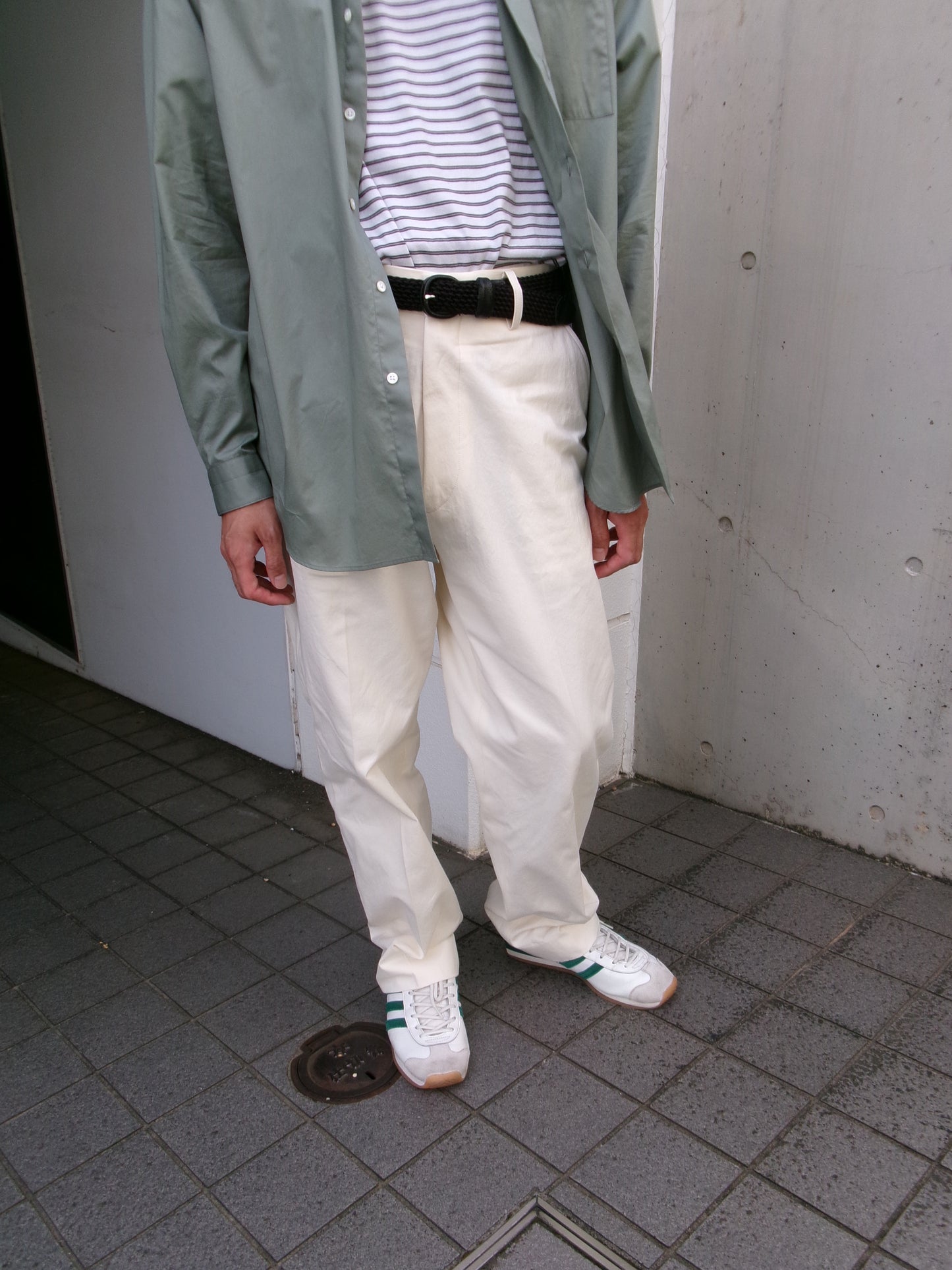 FUJI COTTON GABARDINE TROUSERS