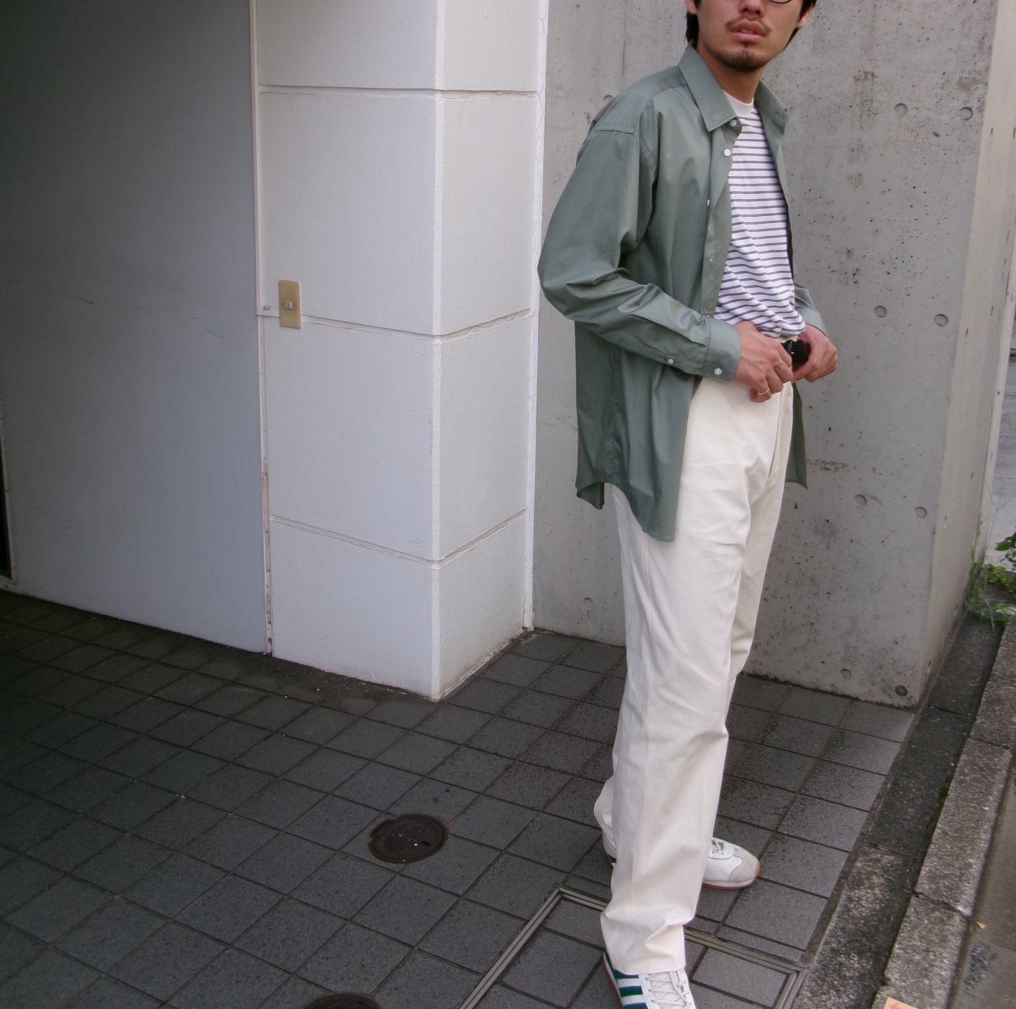 FUJI COTTON TWILL STANDARD SHIRT(GREEN)