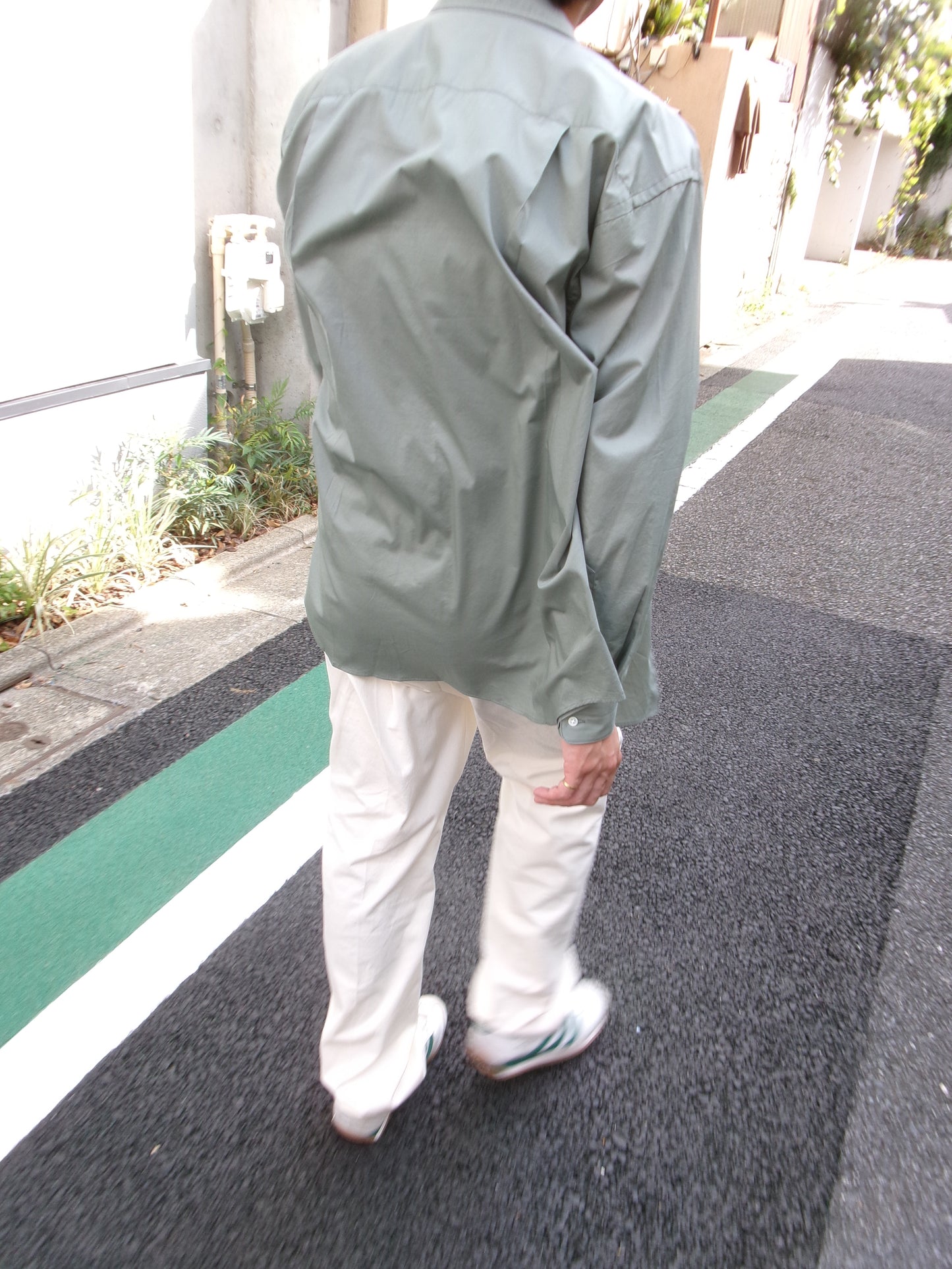 FUJI COTTON TWILL STANDARD SHIRT(GREEN)