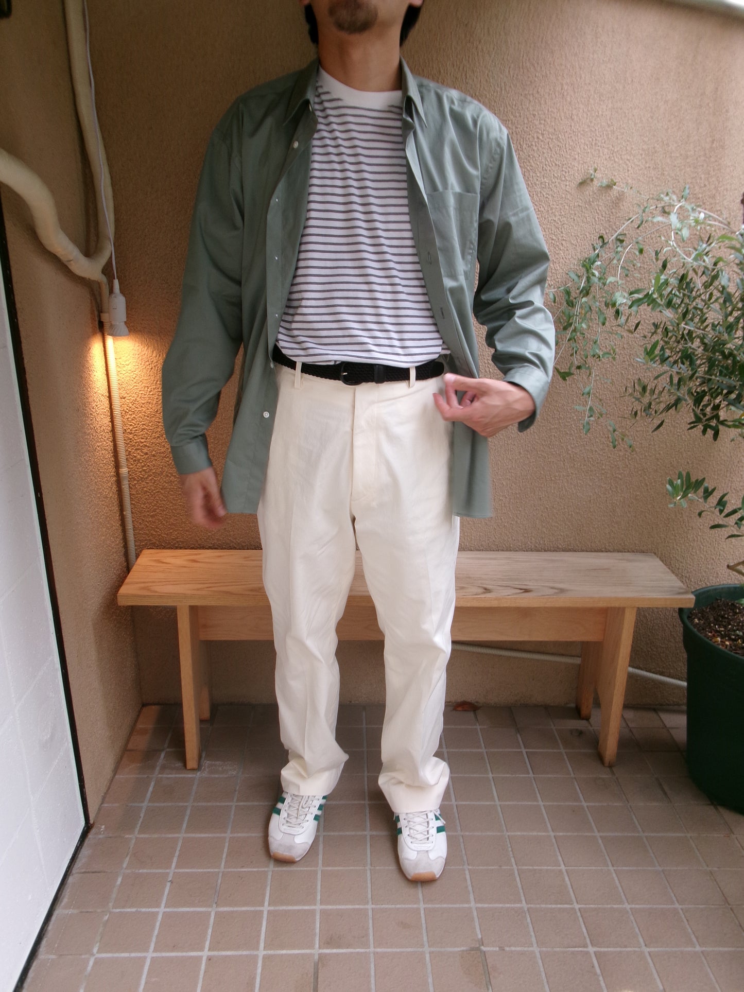 FUJI COTTON GABARDINE TROUSERS