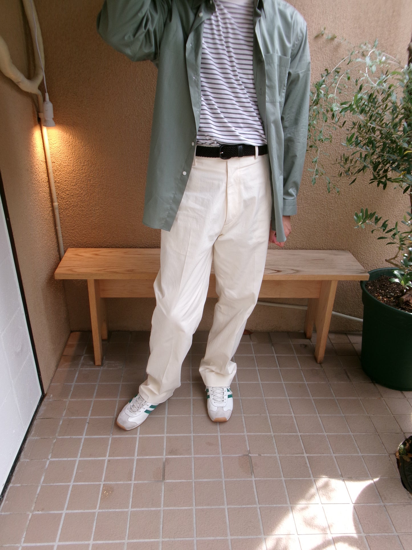 FUJI COTTON GABARDINE TROUSERS
