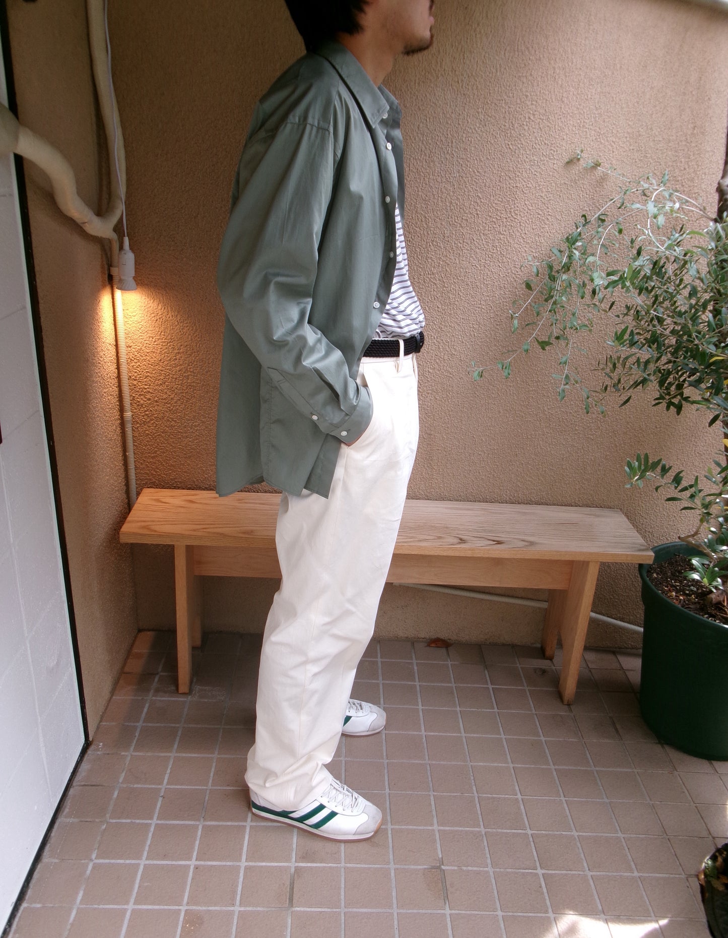 FUJI COTTON GABARDINE TROUSERS