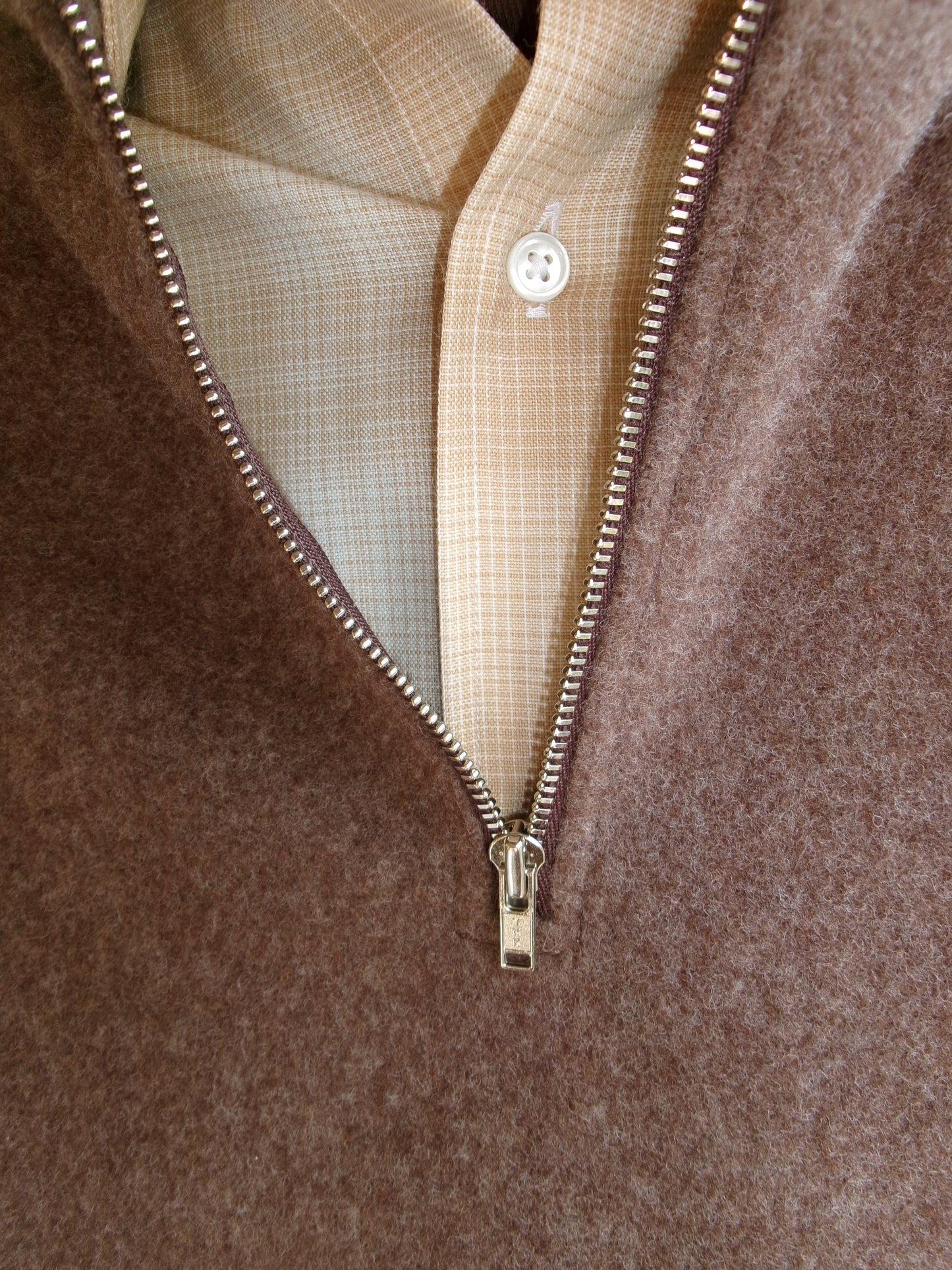 FUJI BRUSHED WOOL PULLOVER(BROWN)