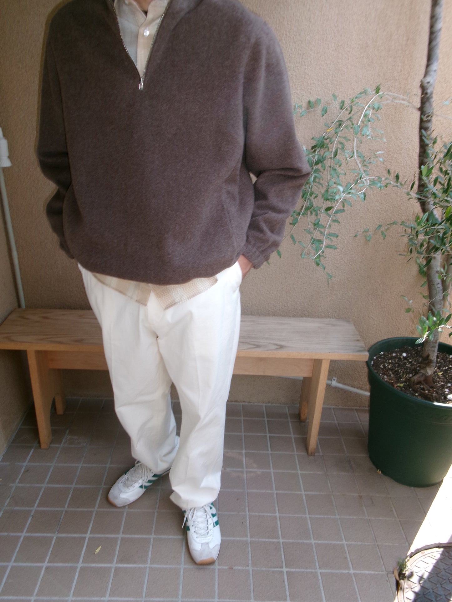 FUJI BRUSHED WOOL PULLOVER(BROWN)