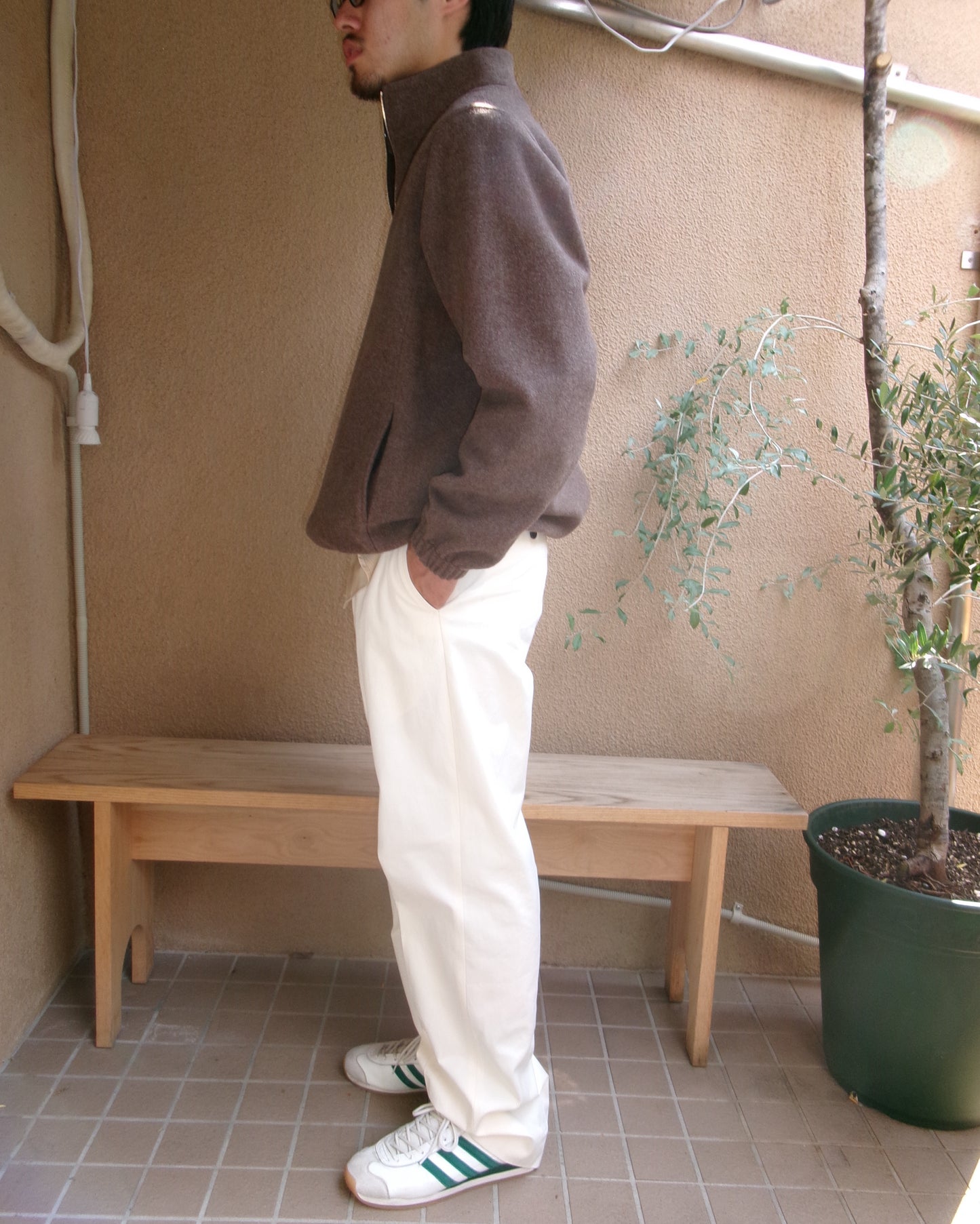 FUJI BRUSHED WOOL PULLOVER(BROWN)