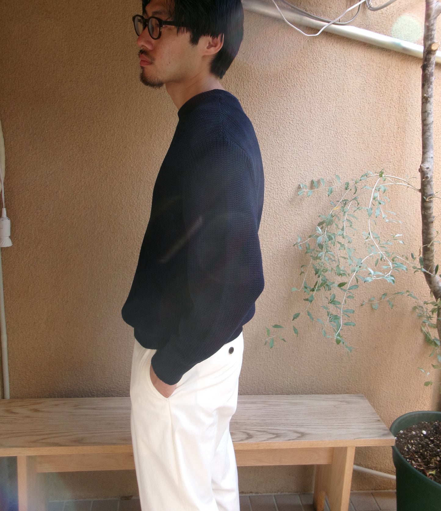 FUJI COTTON STANDARD KNIT(NAVY)