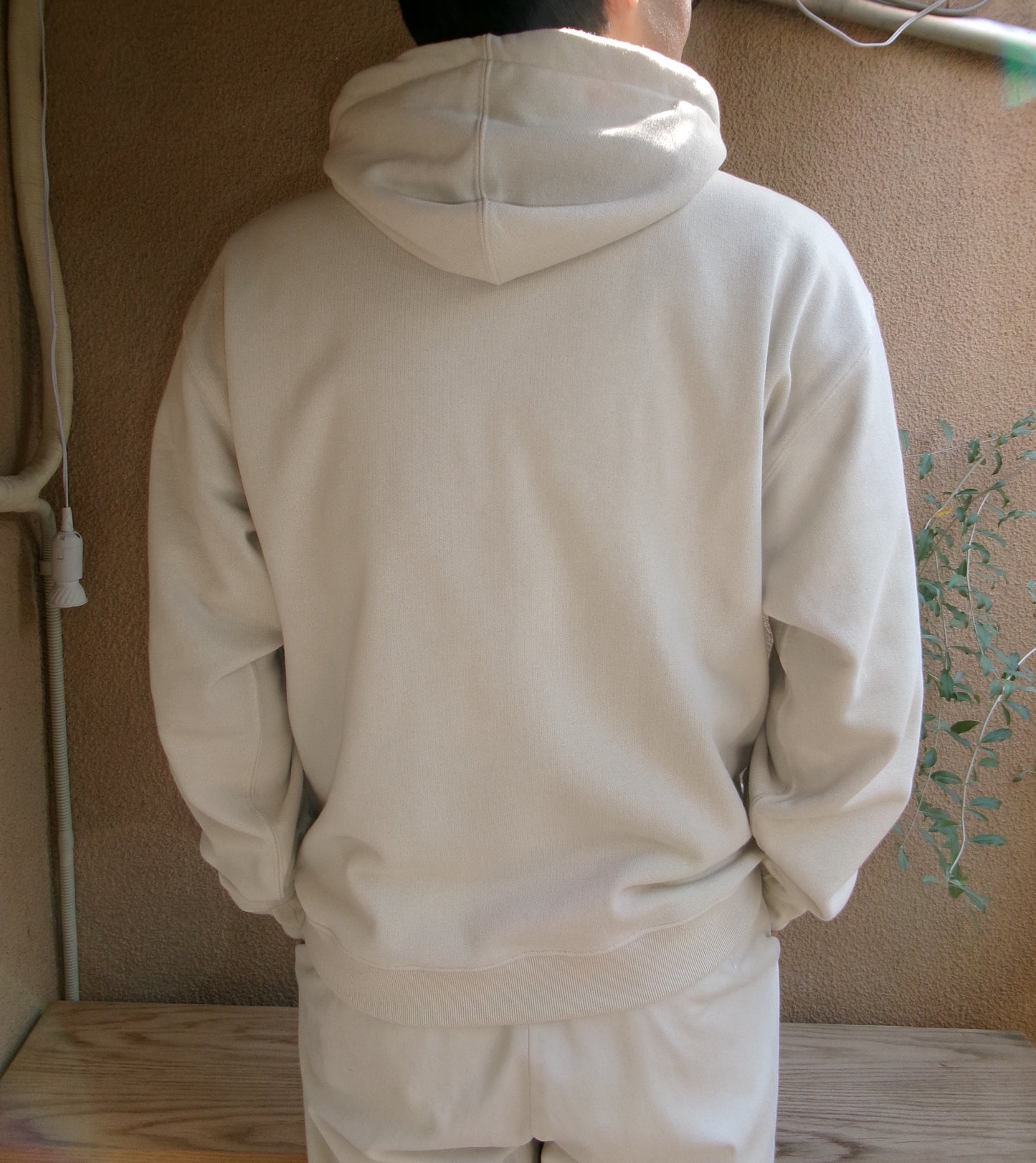 FUJI COTTON ZIP UP HOODIE(IVORY)