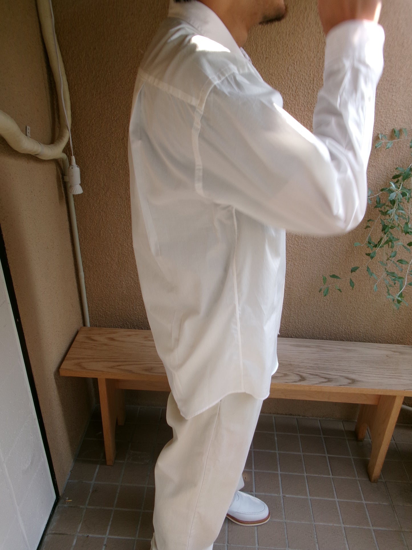 FUJI COTTON TWILL STANDARD SHIRT(WHITE)
