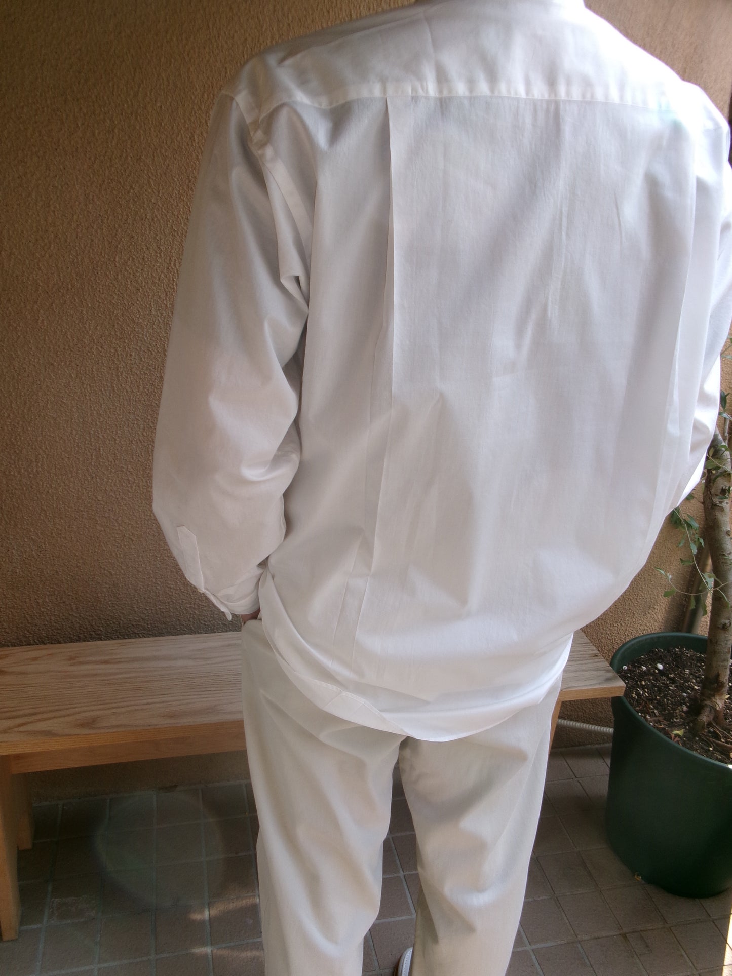 FUJI COTTON TWILL STANDARD SHIRT(WHITE)