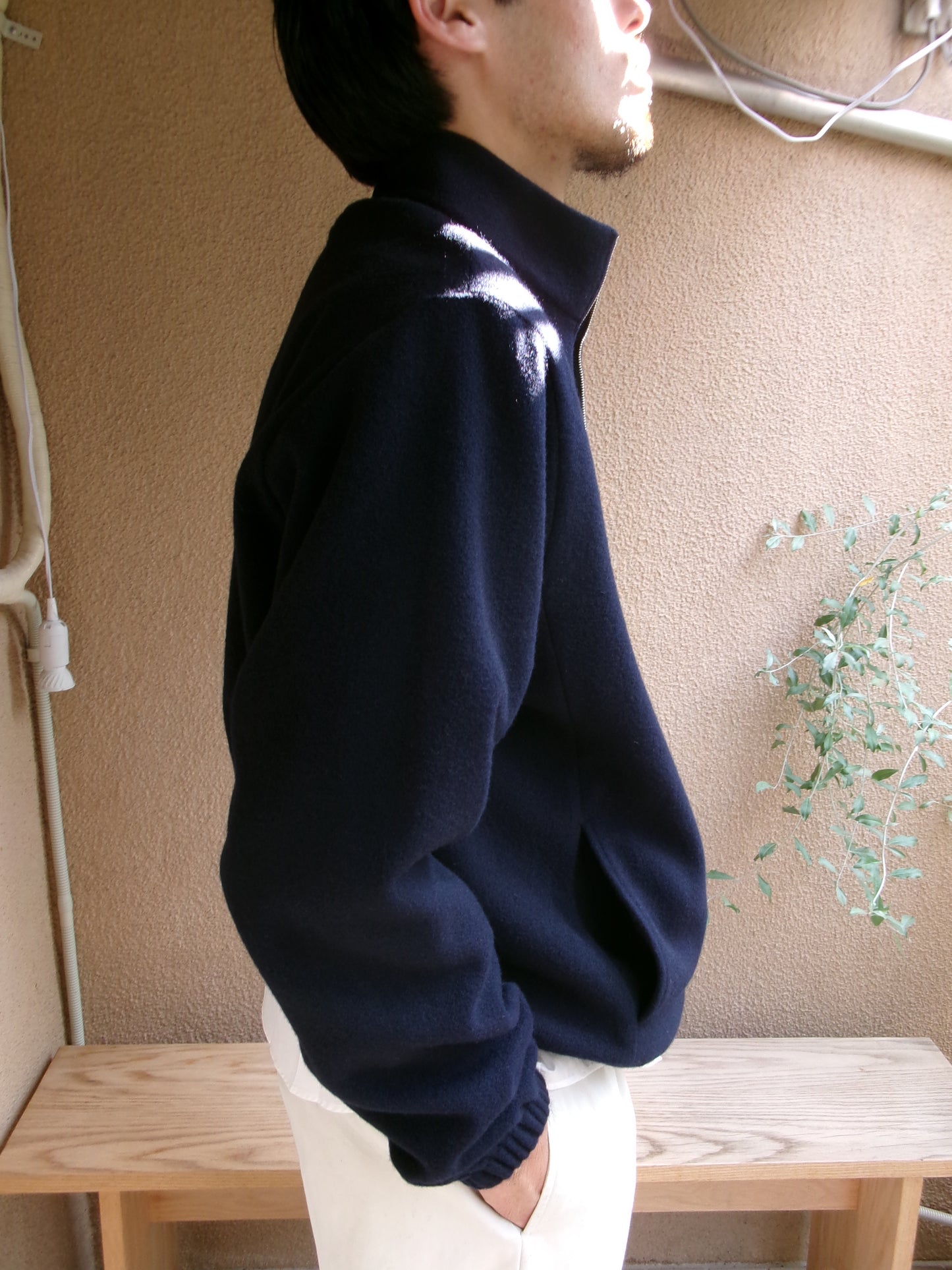 FUJI BRUSHED WOOL PULLOVER(NAVY)