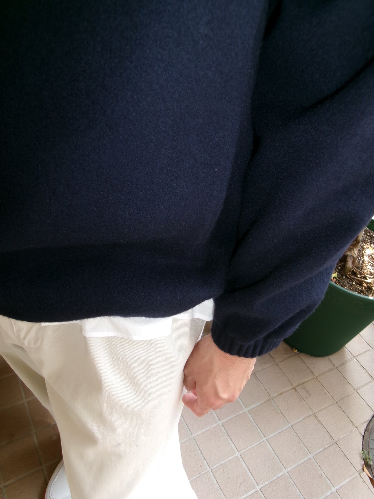 FUJI BRUSHED WOOL PULLOVER(NAVY)