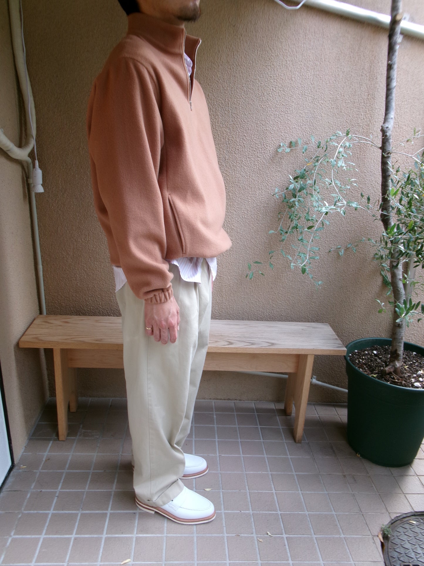FUJI BRUSHED WOOL PULLOVER(ORANGE)