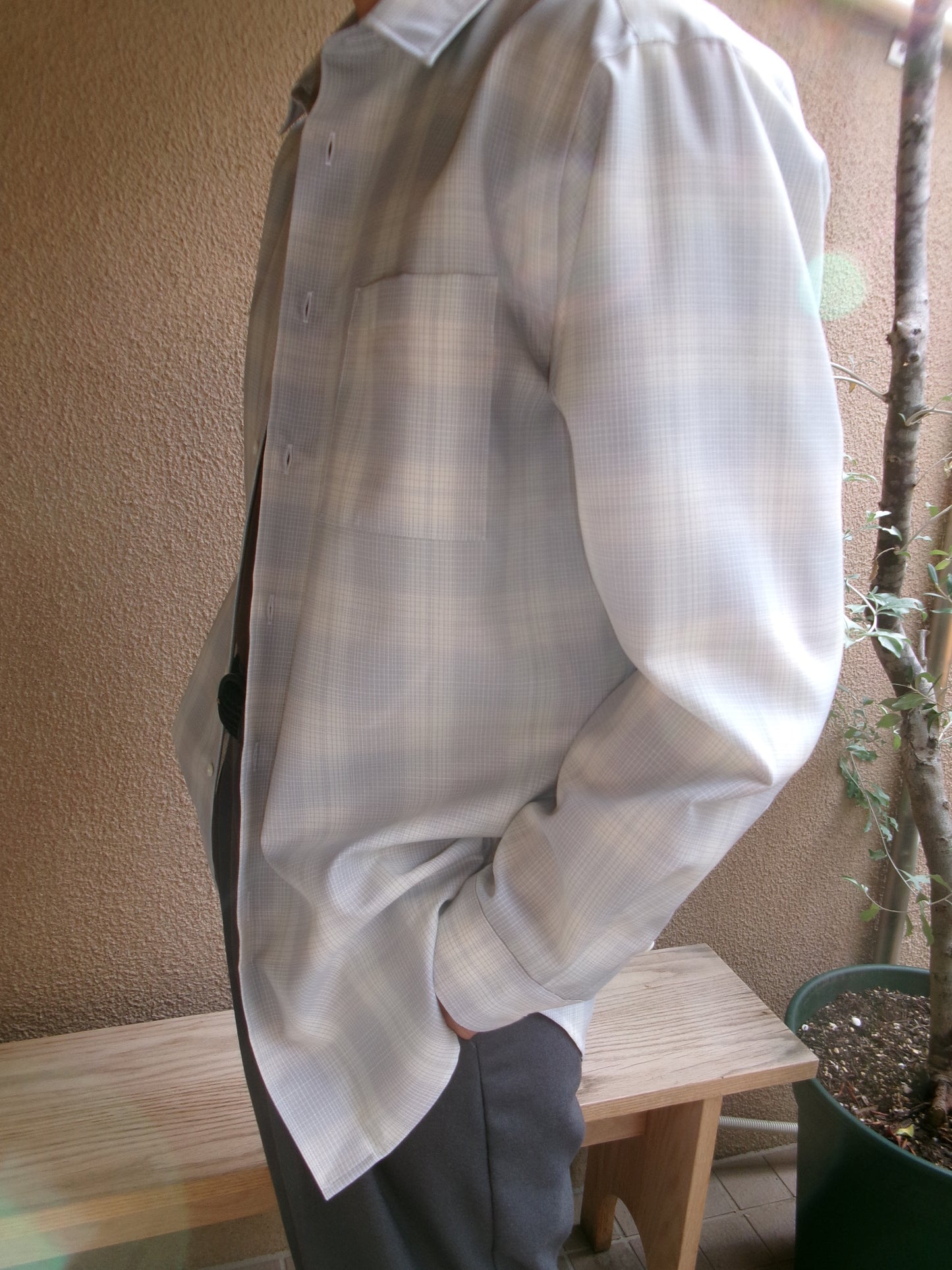 FUJI WOOL CHECK STANDARD SHIRT(BLUE)