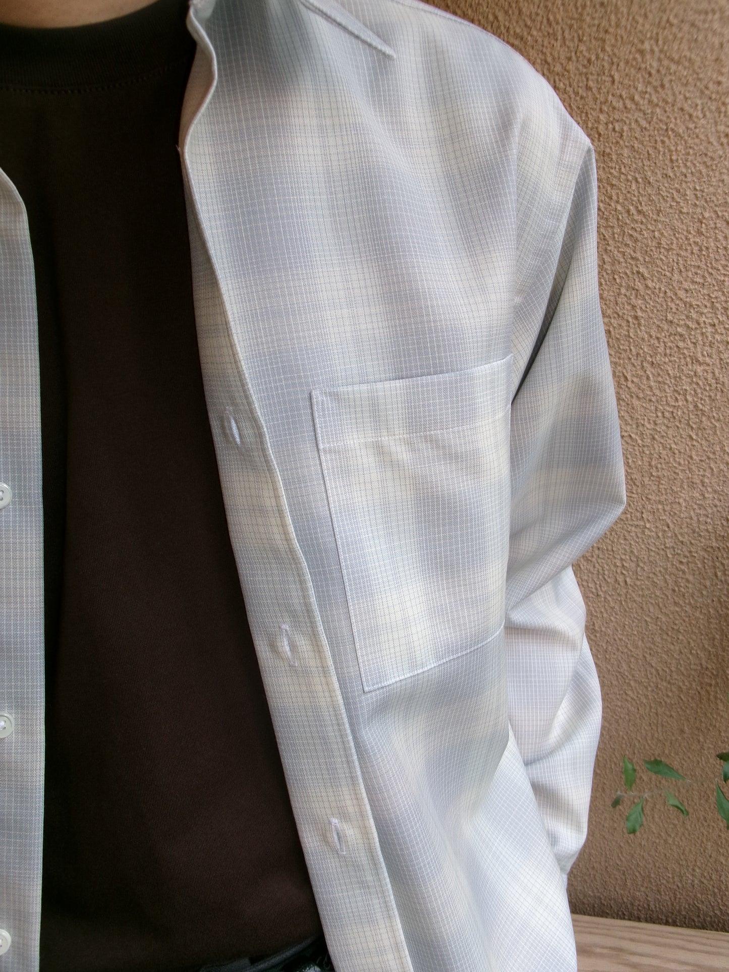 FUJI WOOL CHECK STANDARD SHIRT(BLUE)