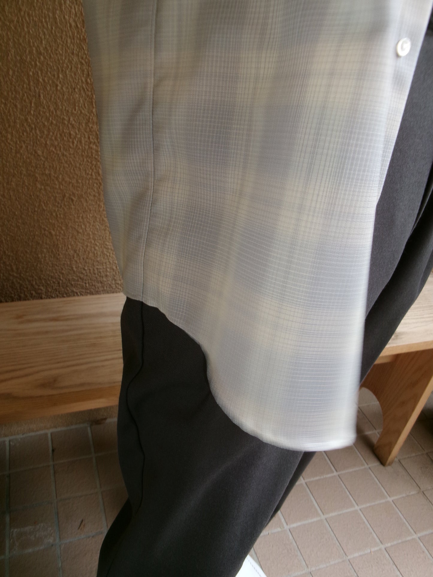 FUJI WOOL CHECK STANDARD SHIRT(BLUE)