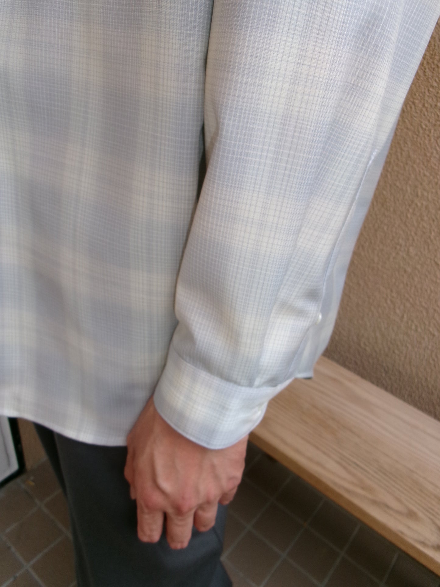 FUJI WOOL CHECK STANDARD SHIRT(BLUE)
