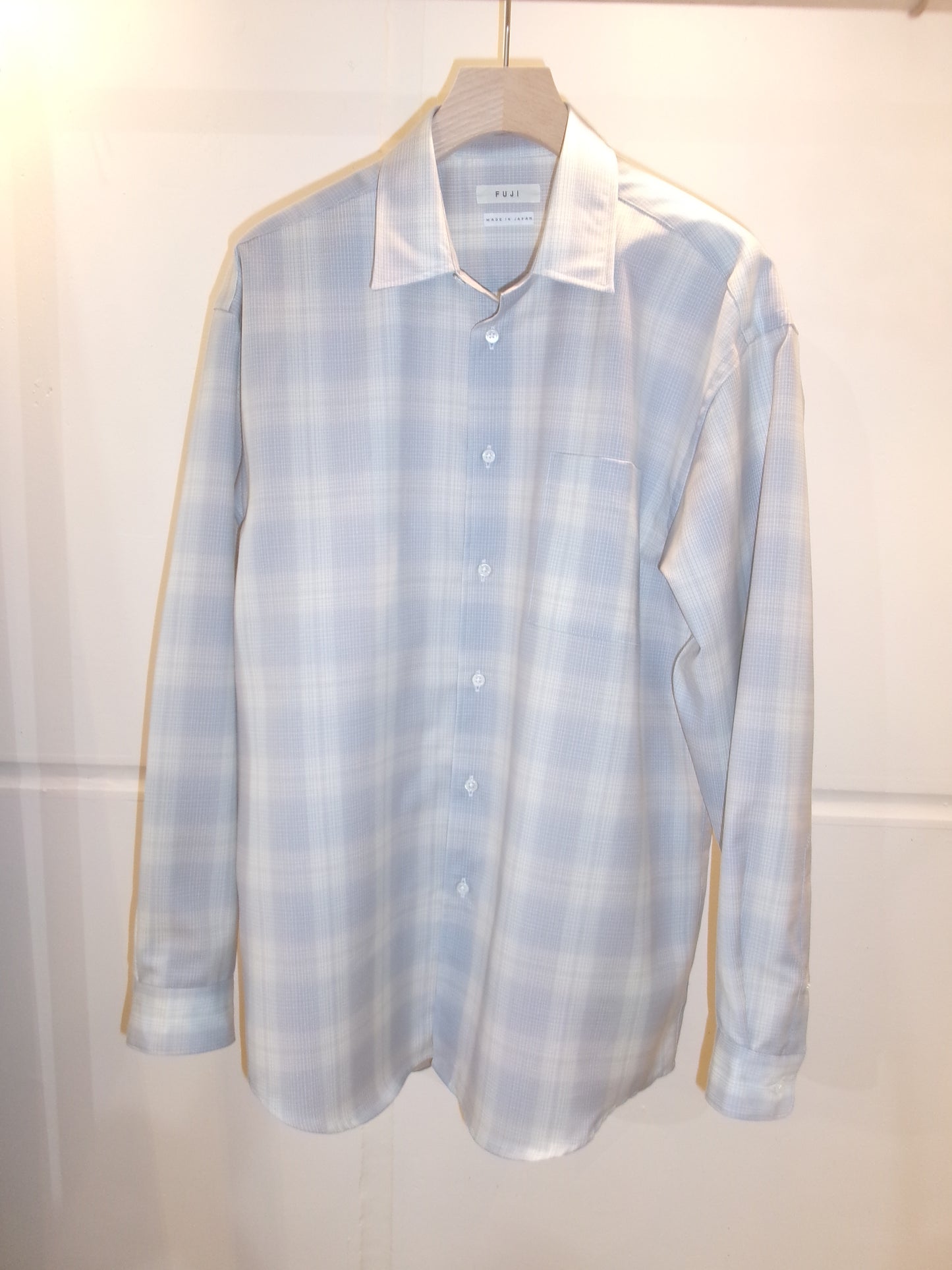 FUJI WOOL CHECK STANDARD SHIRT(BLUE)