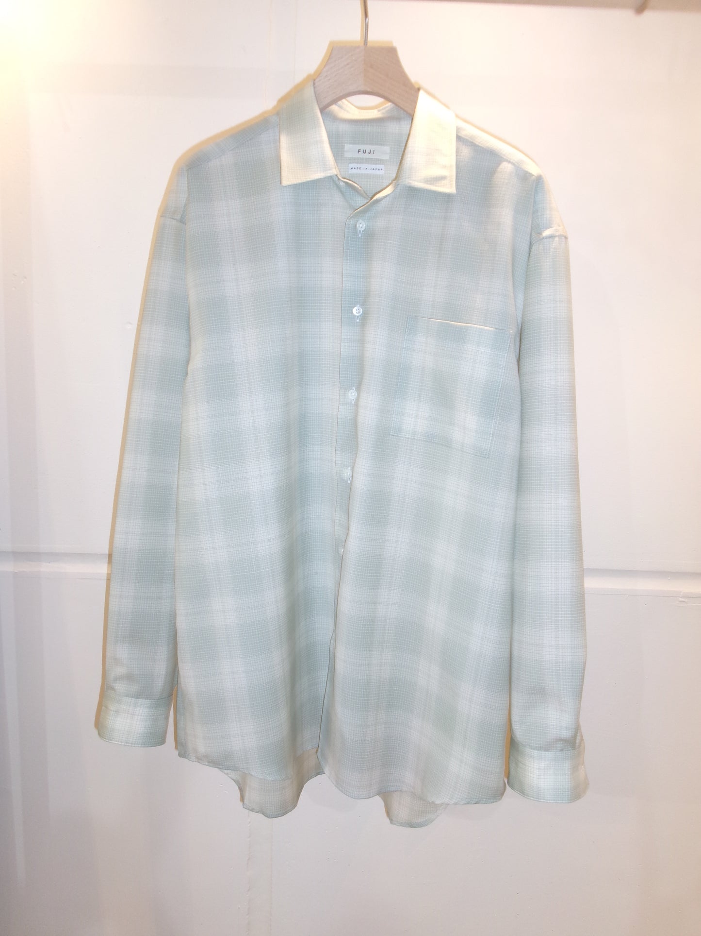 FUJI WOOL CHECK STANDARD SHIRT(GREEN)
