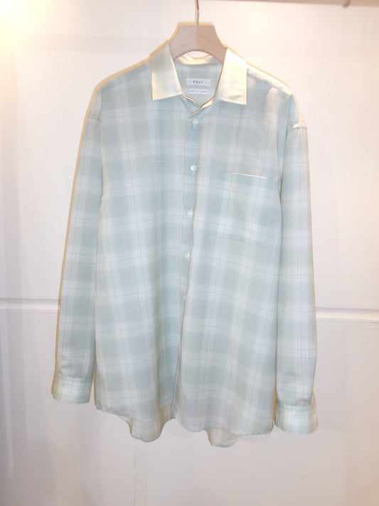 FUJI WOOL CHECK STANDARD SHIRT(GREEN)