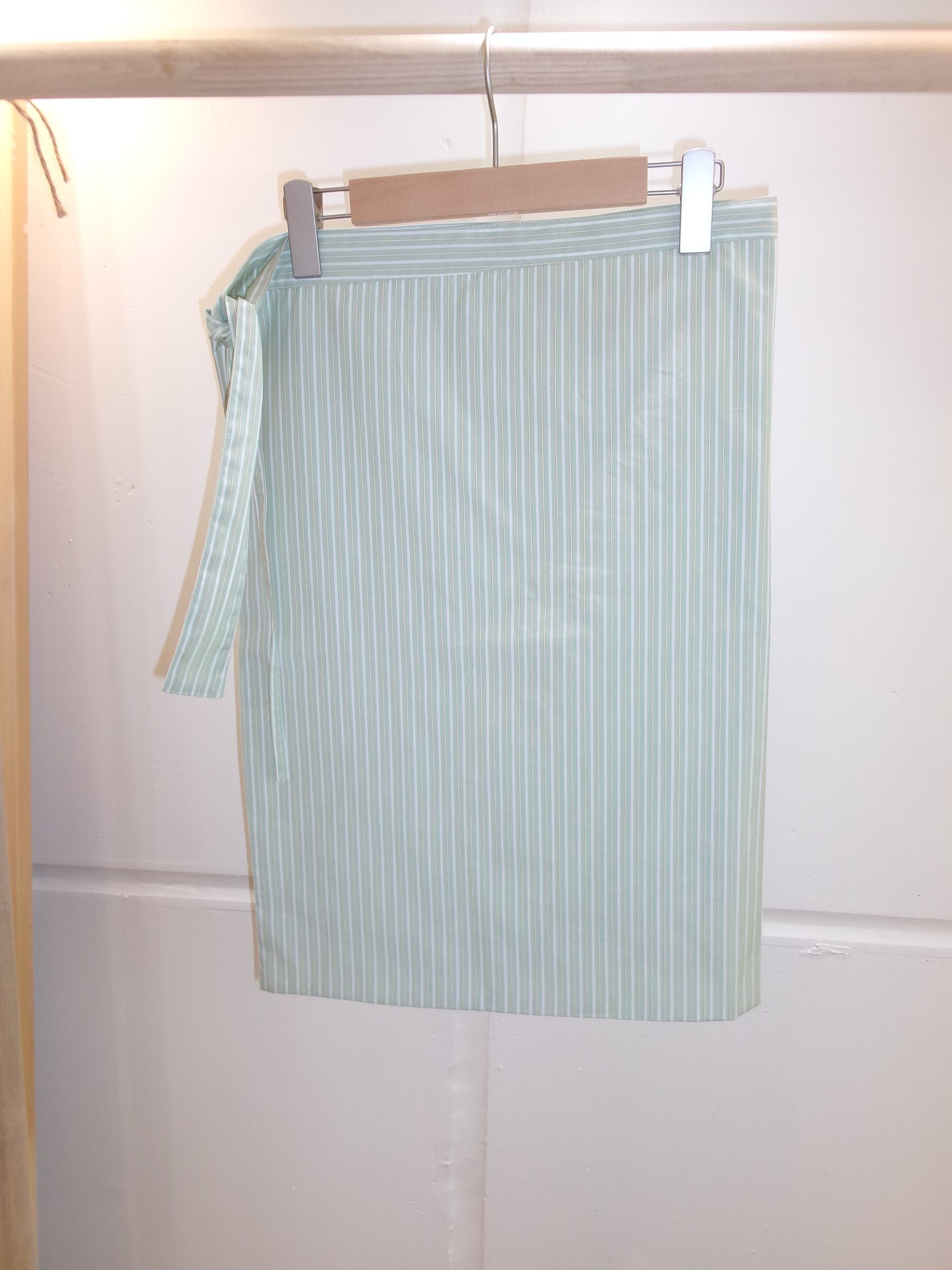 FUJI COTTON STRIPE PADET WRAP SKIRT