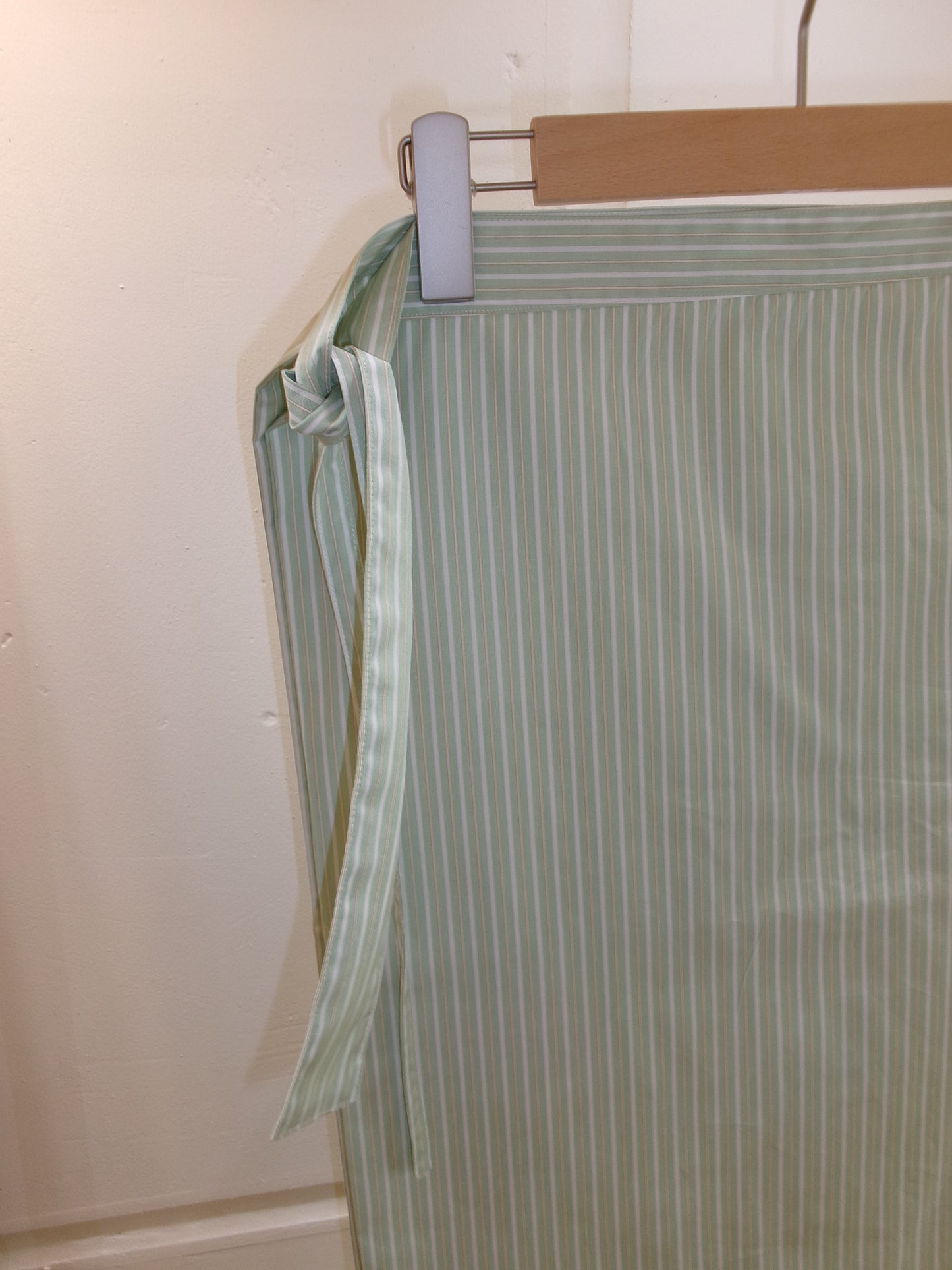 FUJI COTTON STRIPE PADET WRAP SKIRT