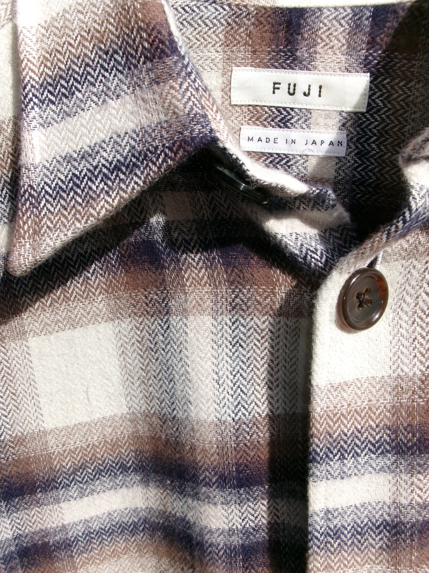 FUJI COTTON CHECK SHIRT JACKET