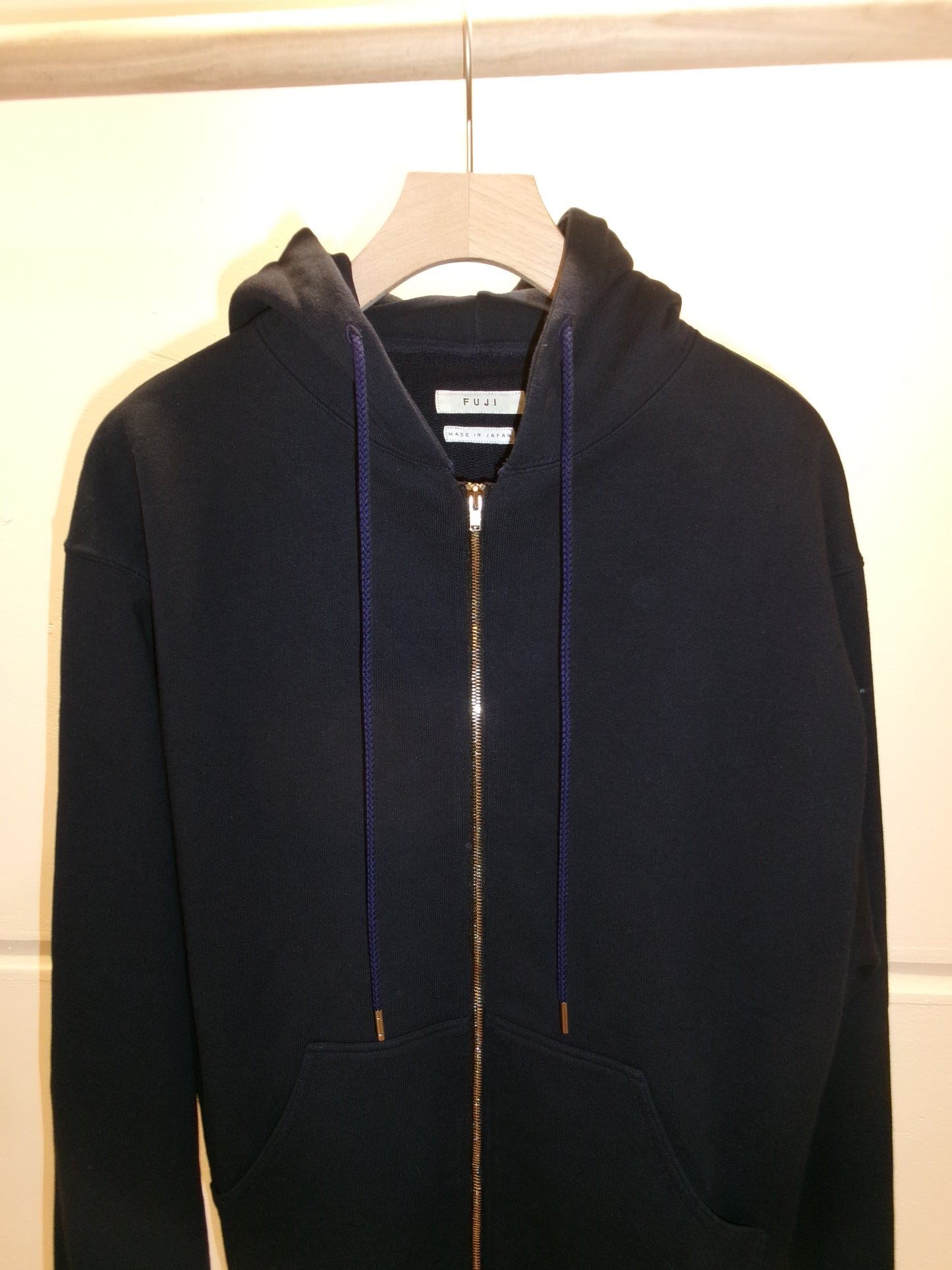 FUJI COTTON ZIP UP HOODIE(NAVY)