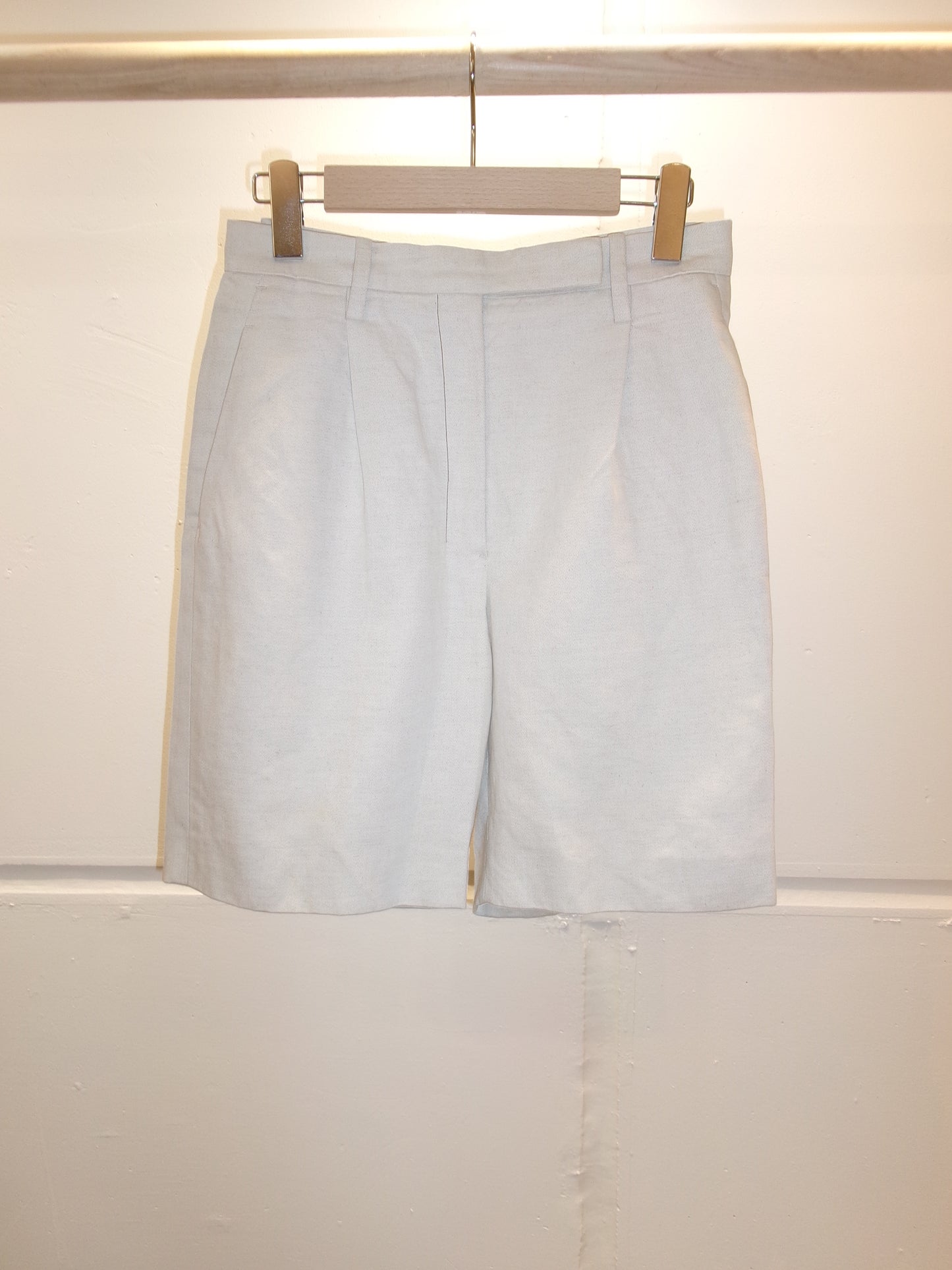 Hermès by Martin Margiela Cotton Linen Tailored Shorts