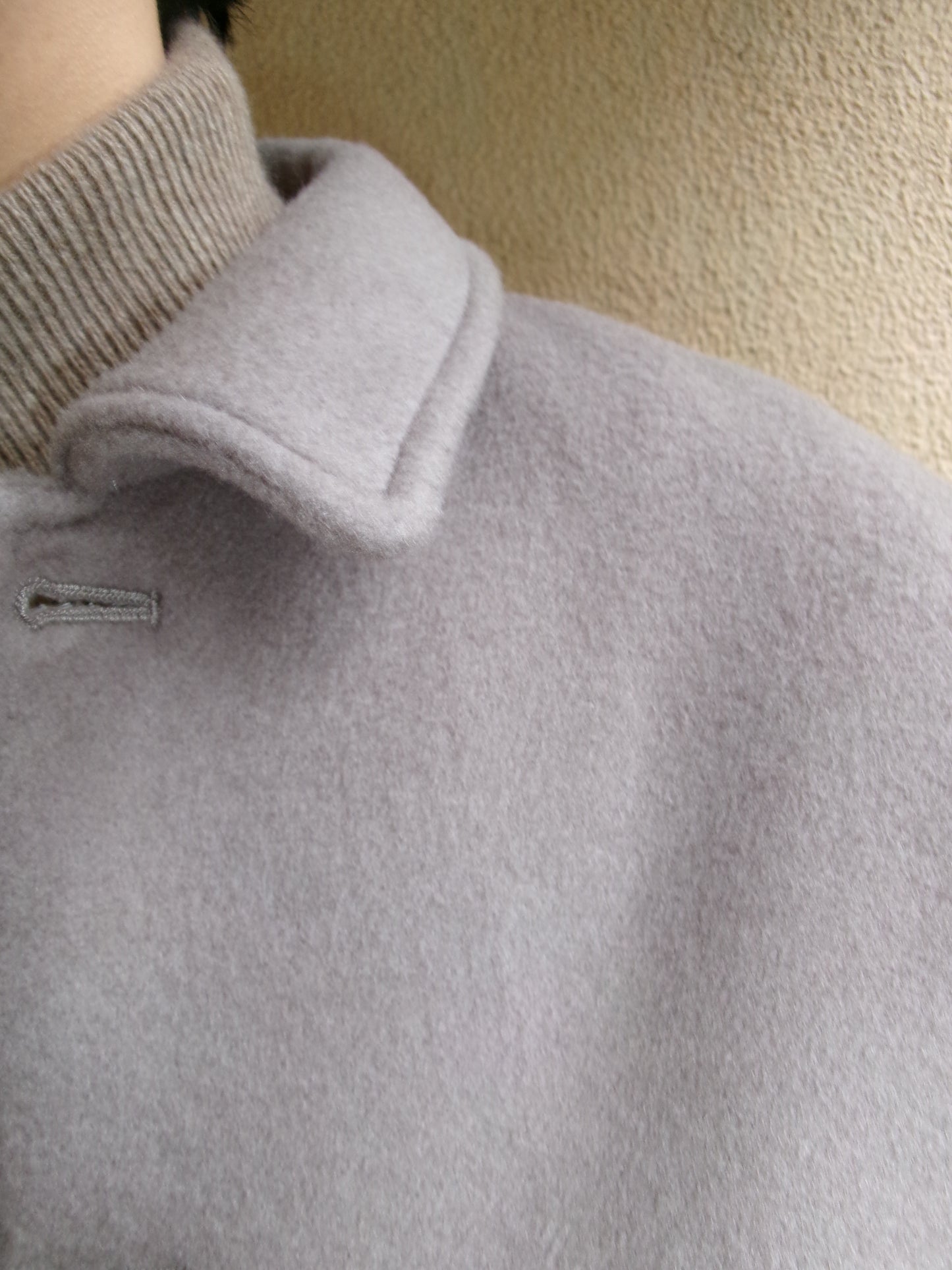 FUJI WOOL MELTON BASIC BLOUSON-GRAY-