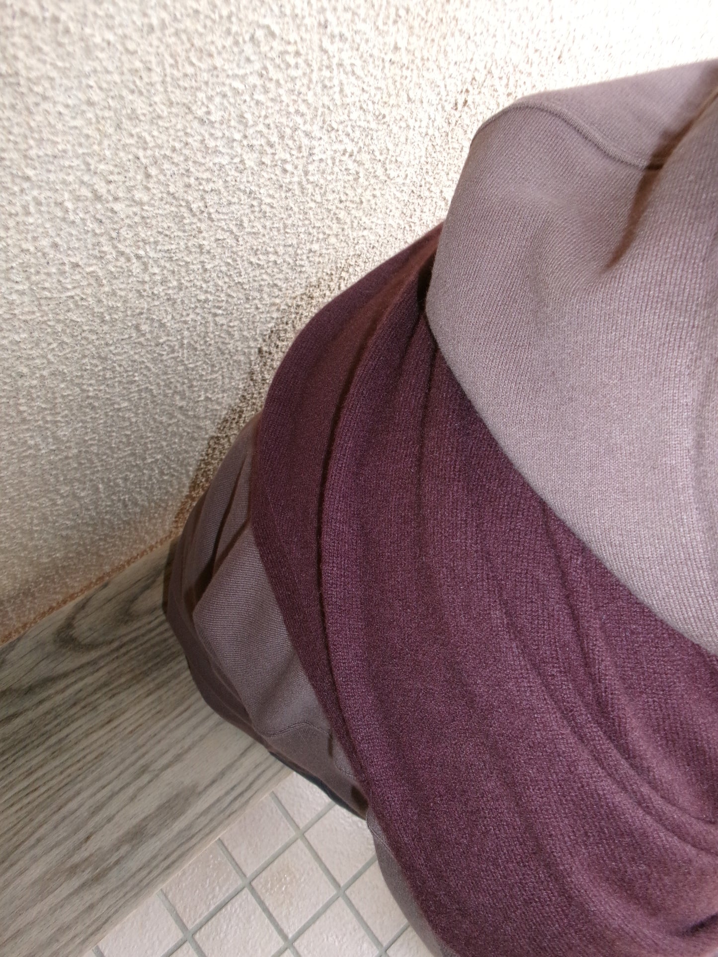 FUJI WHITE CASHMERE SCARF-BROWN-