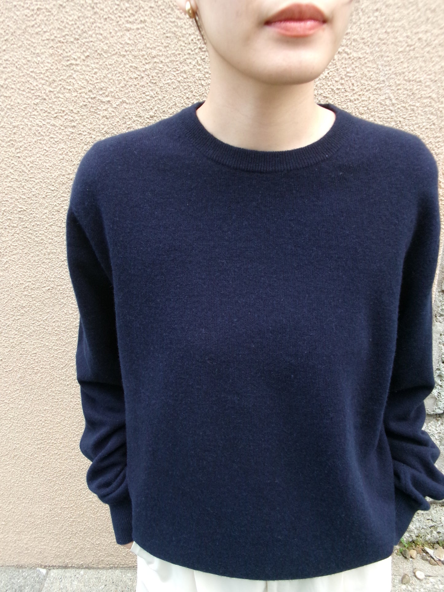 daily store original cashmere knit -NAVY-
