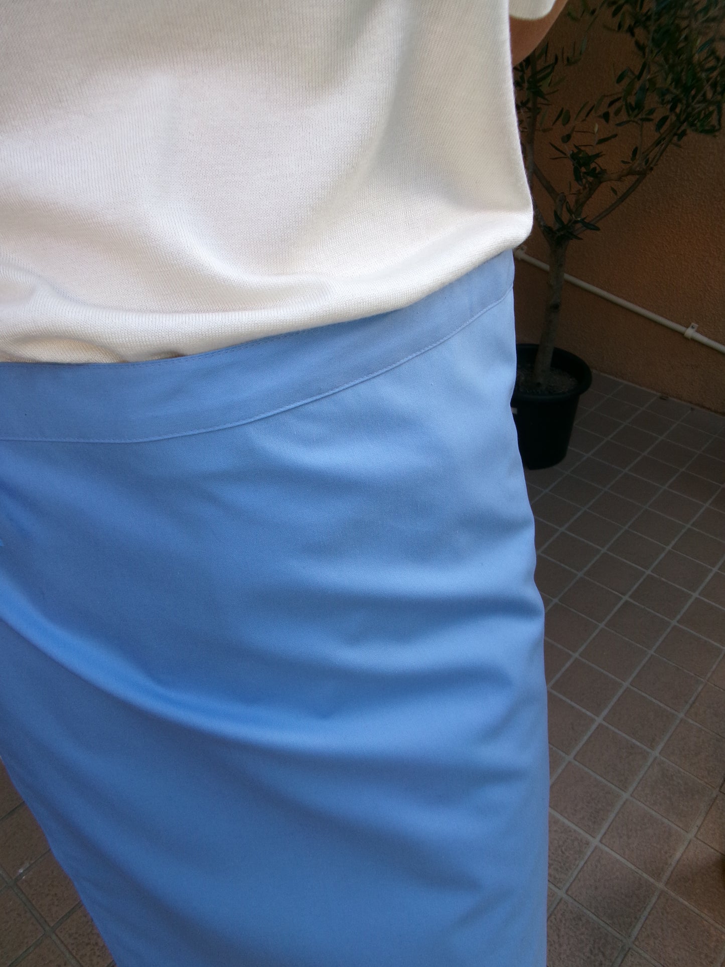 FUJI OXFORD WRAP SKIRT