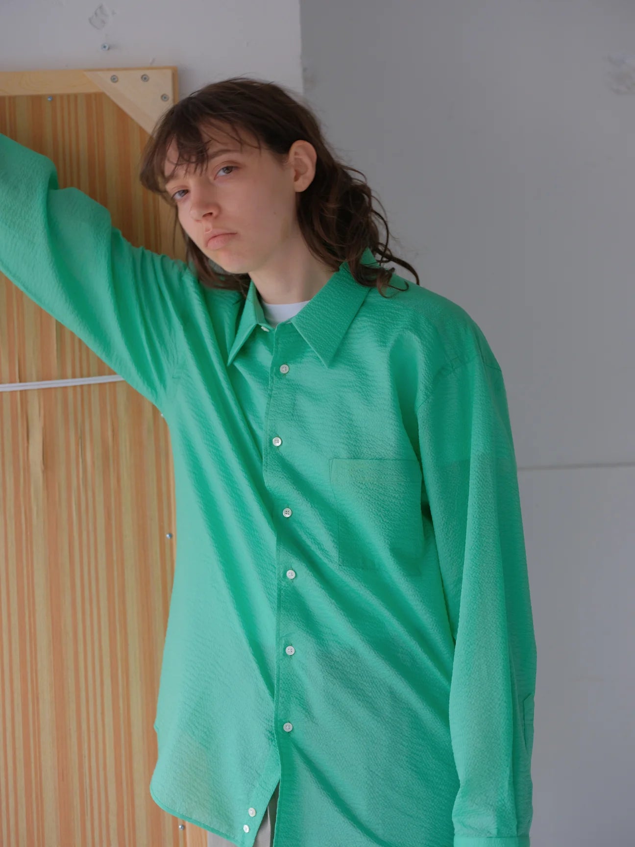 waffle shirt-green-