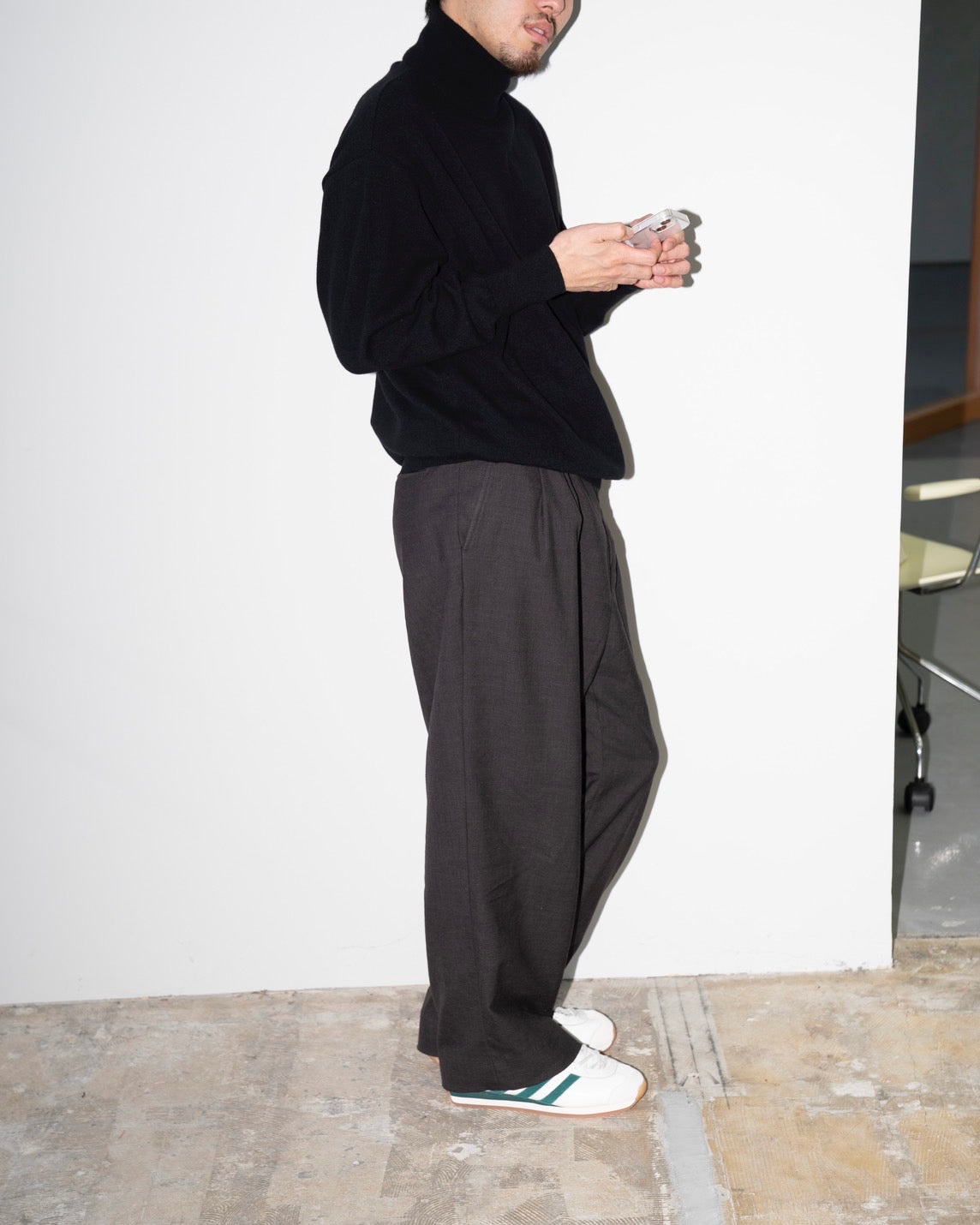 FUJI WOOL CASHMERE HIGH NECK KNIT