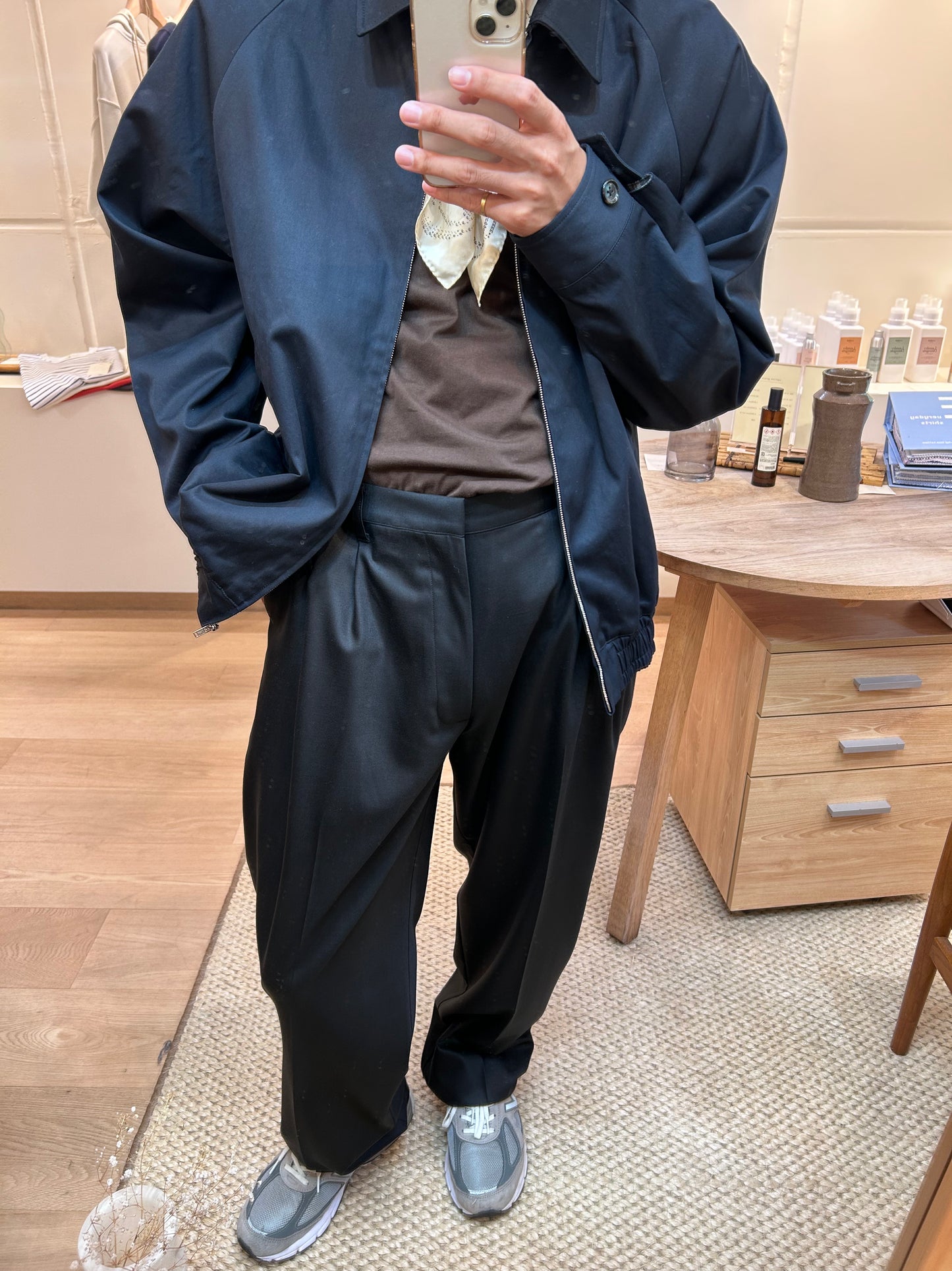 FUJI WOOL SILK TWO TUCK SLACKS