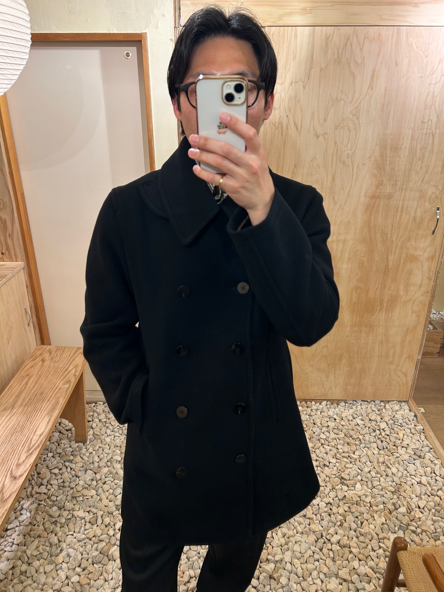 Cale Pea coat -Black-