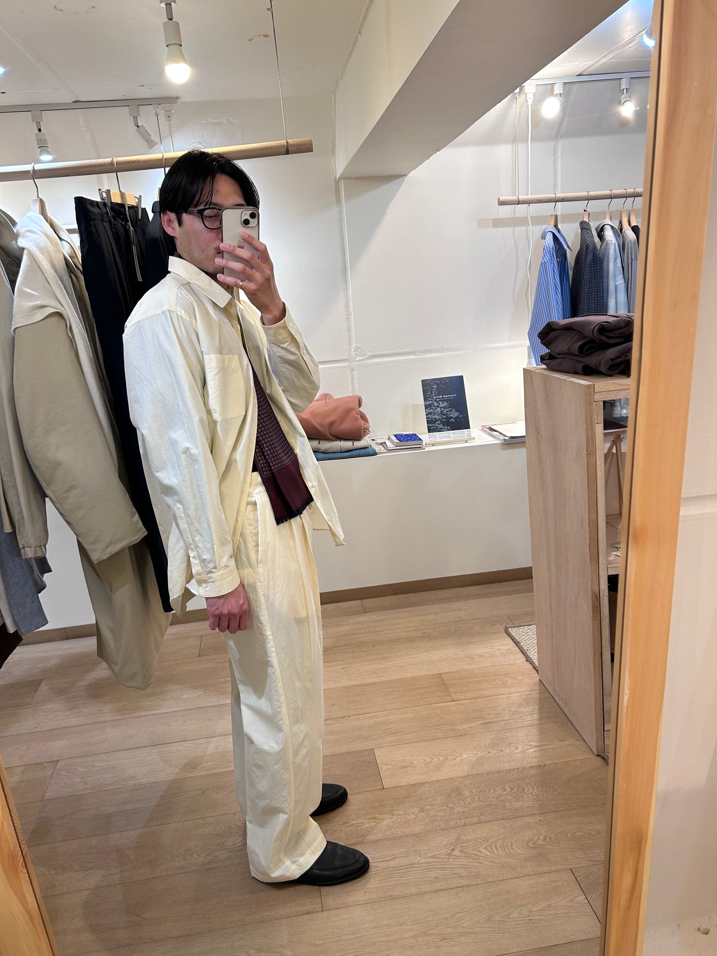 FUJI COTTON SILK BELTLESS PANTS