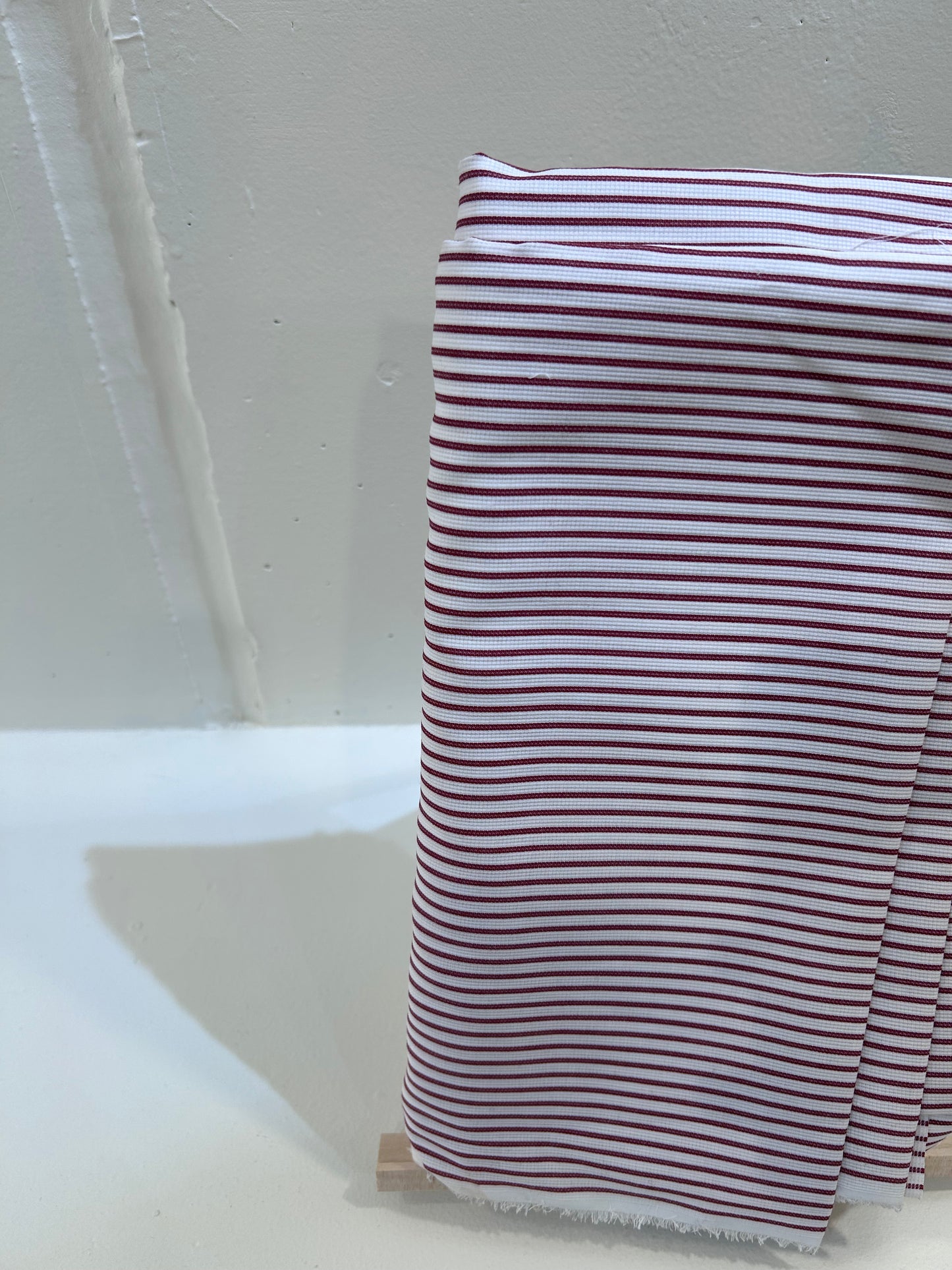 Deadstock Red and White Stripe Fabric