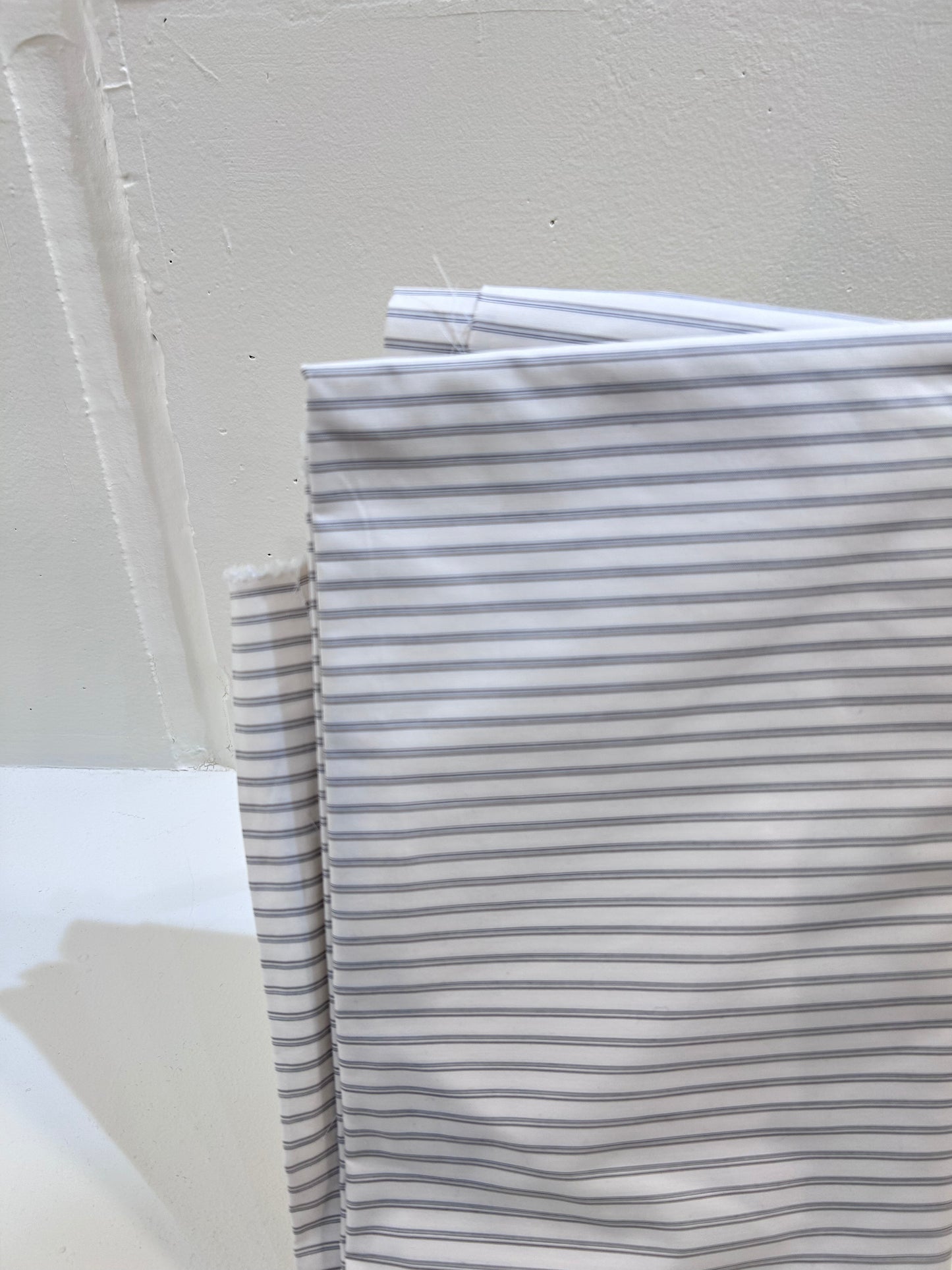 Deadstock Grey Pinstripe Fabric