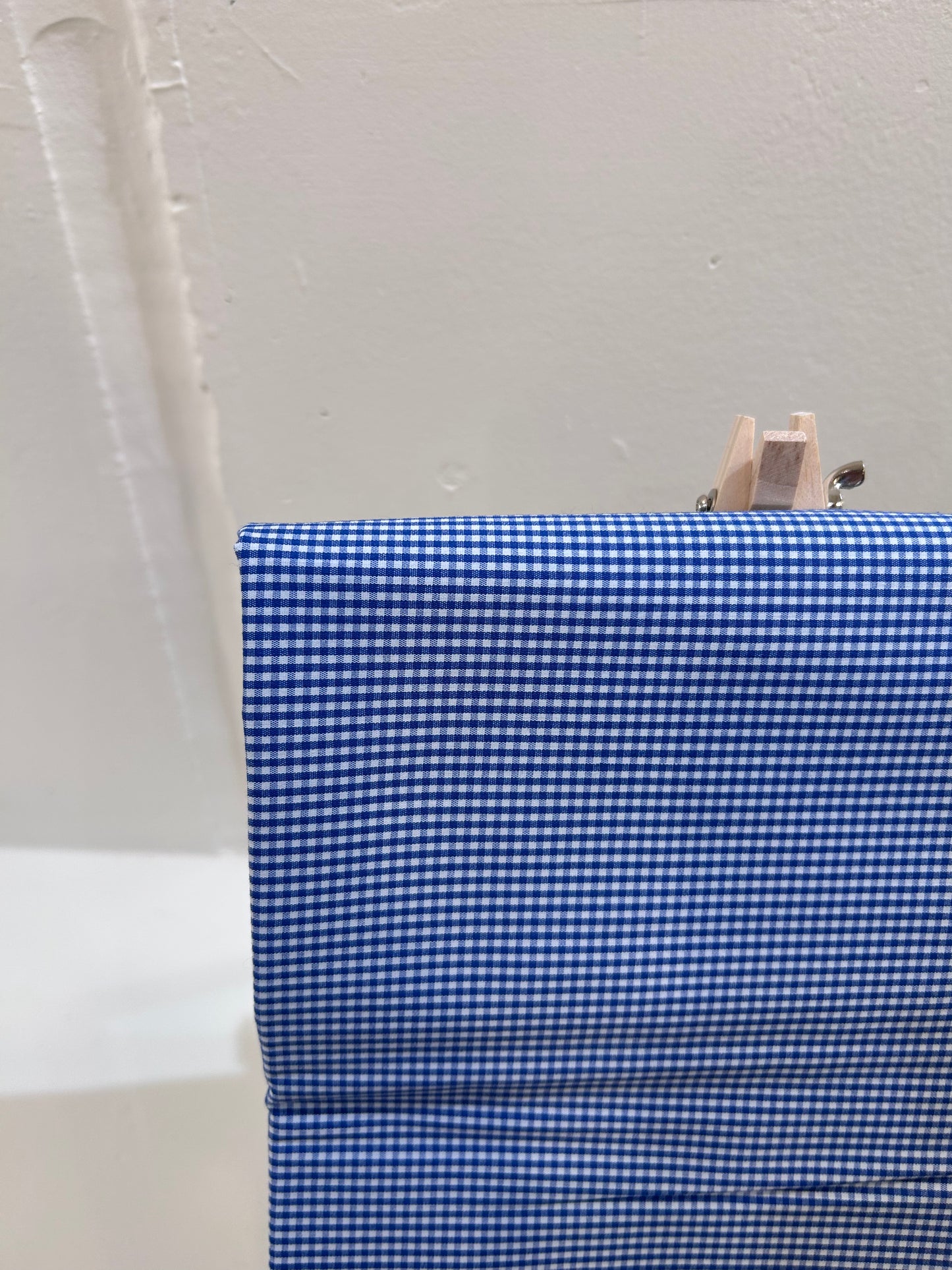 Deadstock Blue Gingham Check Fabric