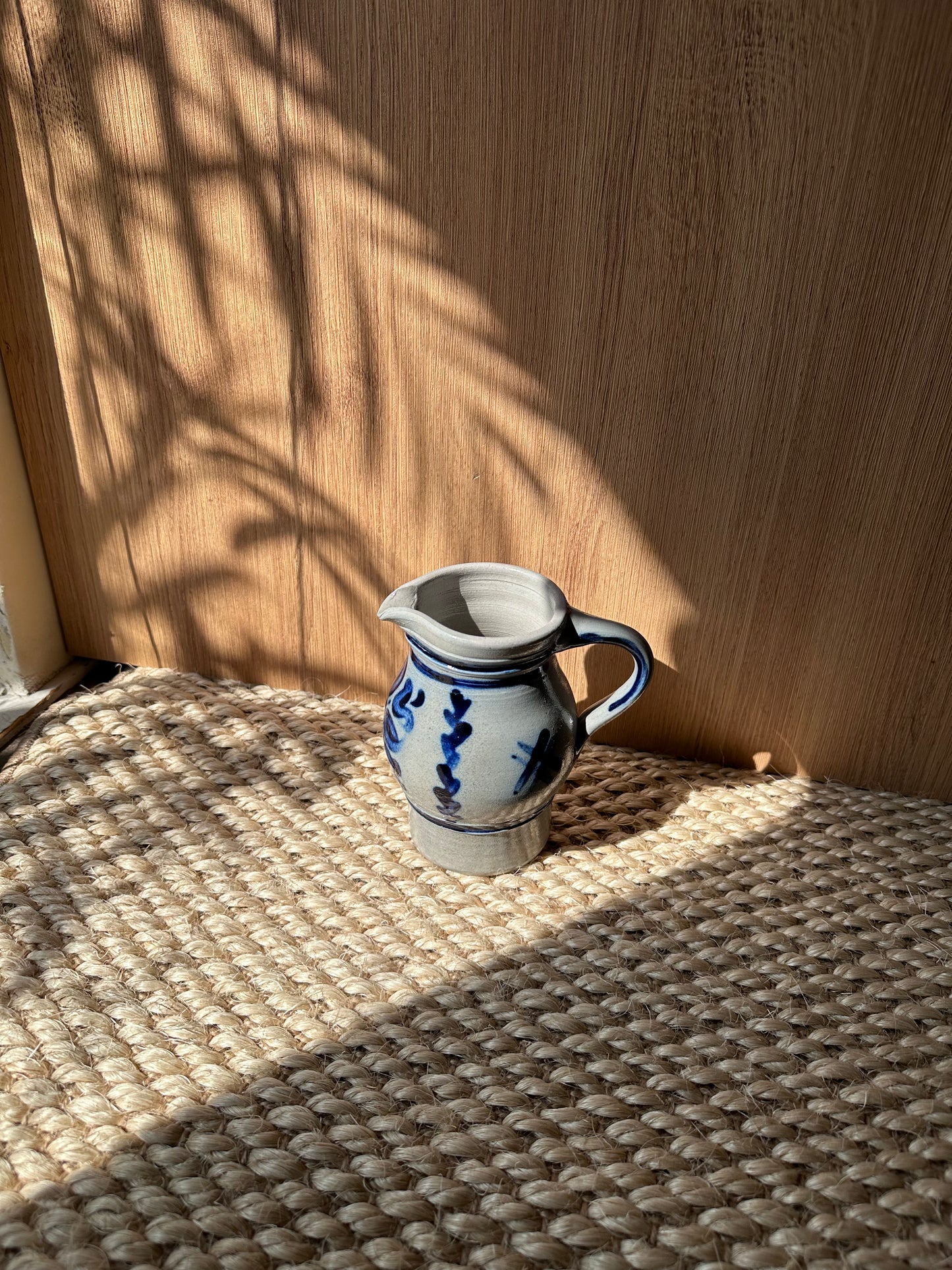 smoke blue flower vase