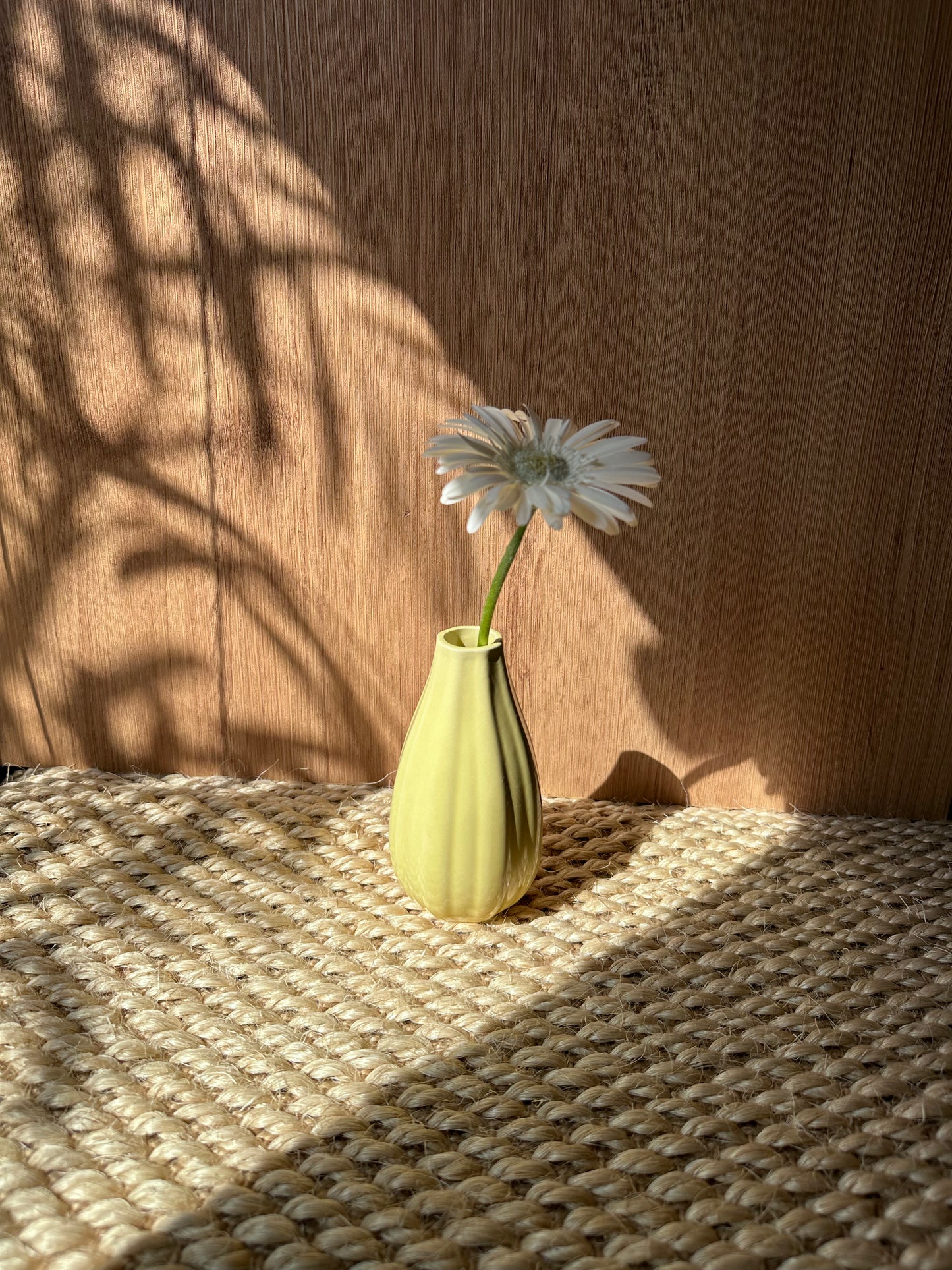 yellow pumpkin flower vase
