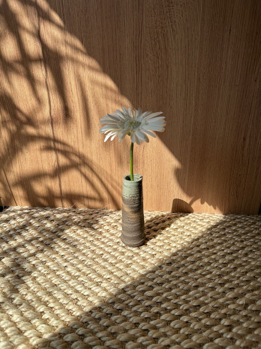 brown bud vase