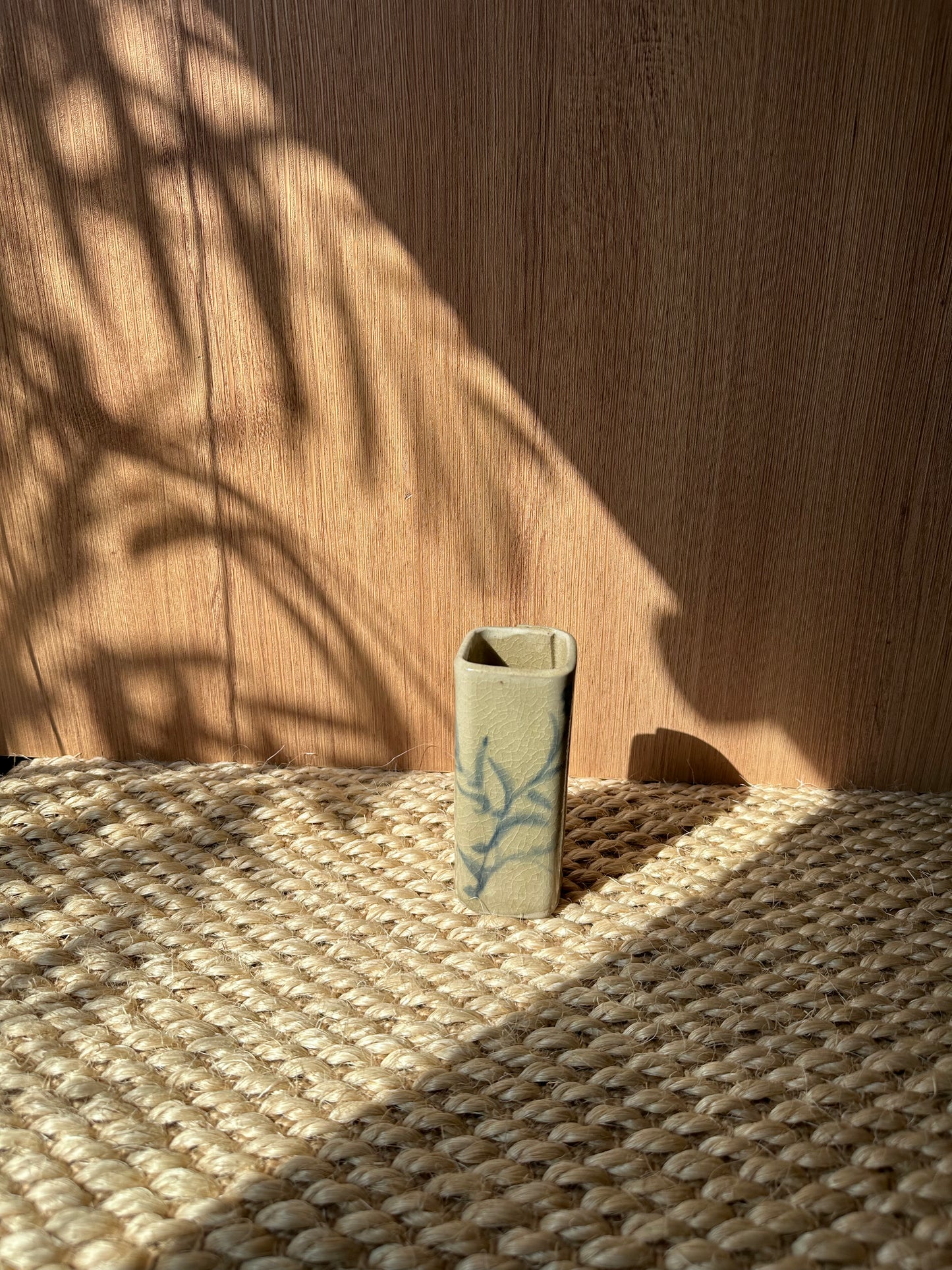 floral-patterned ceramic vase